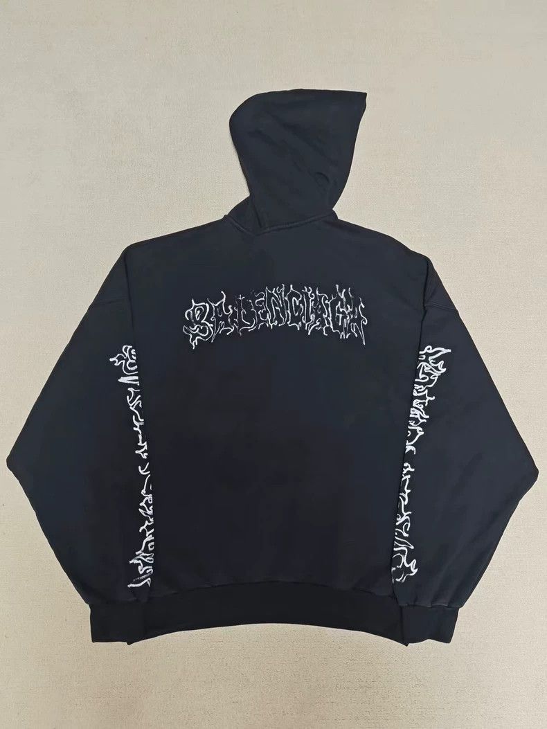 Balenciaga Balenciaga 24fw Dragon Pattern Flame Metal Hoodie-2506 Size US M / EU 48-50 / 2 - 2 Thumbnail