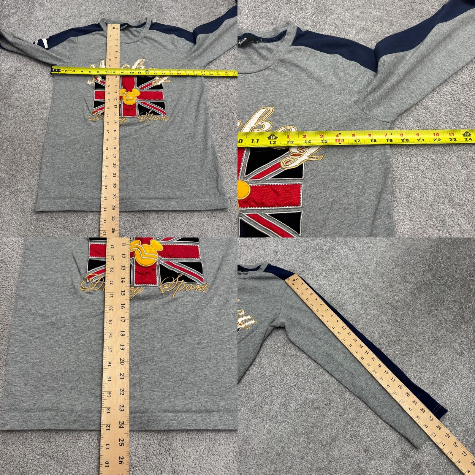 Disney Disney Mickey Mouse Union Jack UK Flag Embroidered T-Shirt Womens M Tee Size M / US 6-8 / IT 42-44 - 9 Thumbnail