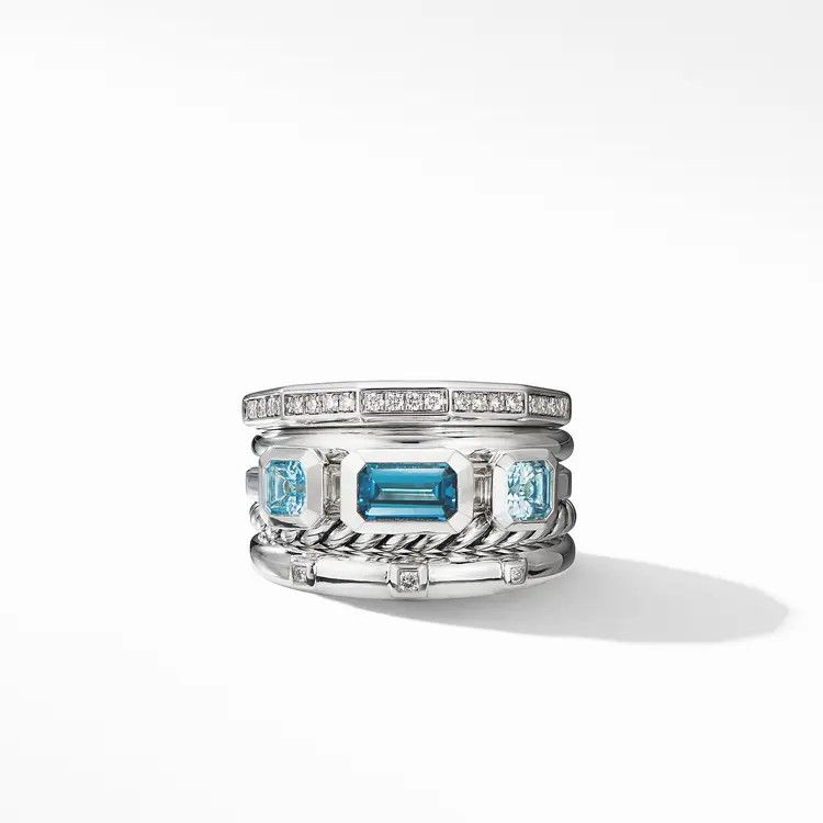 David Yurman o1w1db11025 R14695D /Size 8 /Ring in Silver Size ONE SIZE - 3 Thumbnail
