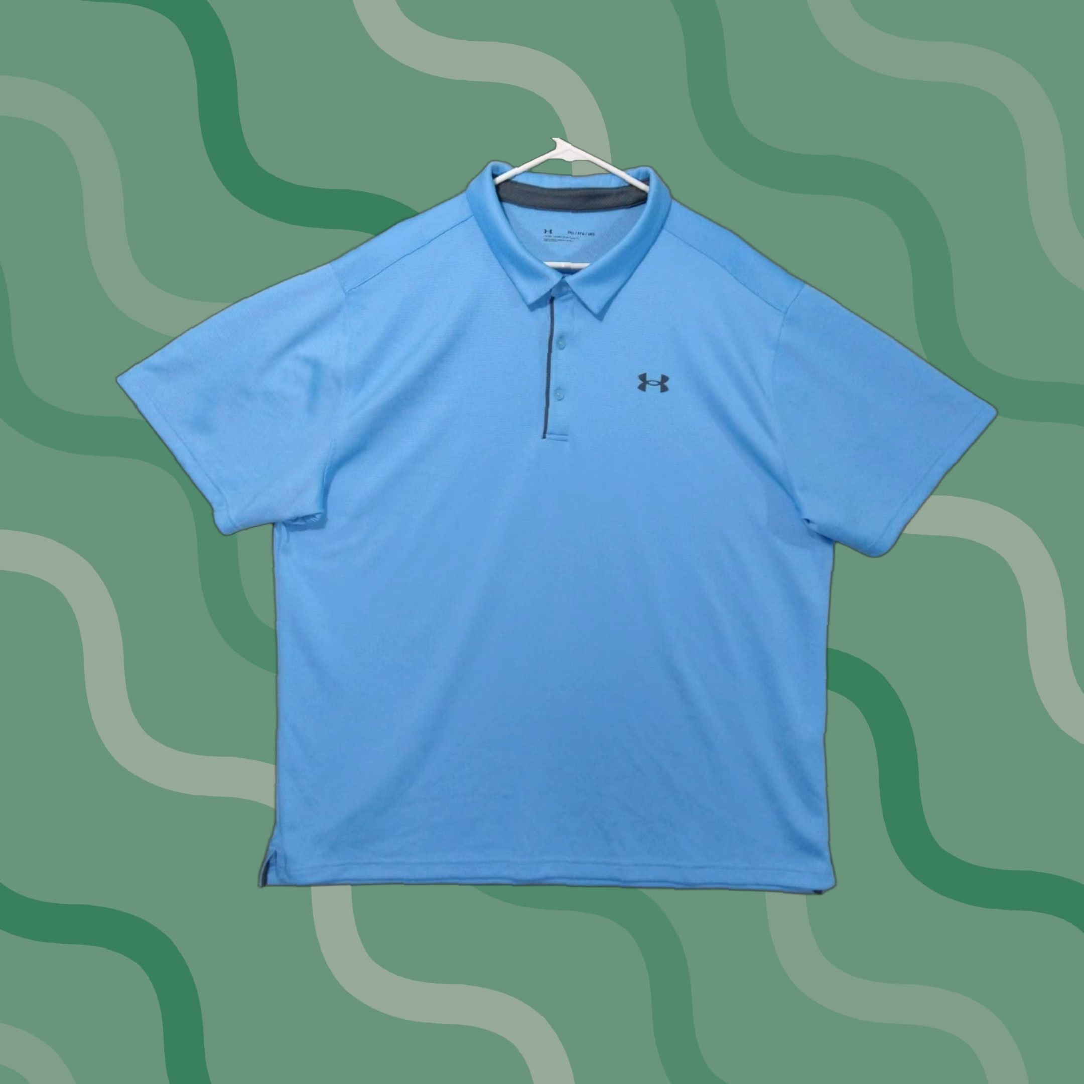 Under Armour Under Armour UA Shirt Mens 3XL Blue Tech Polo Short Sleeve Loose Golf Size US XXL / EU 58 / 5 - 1 Thumbnail