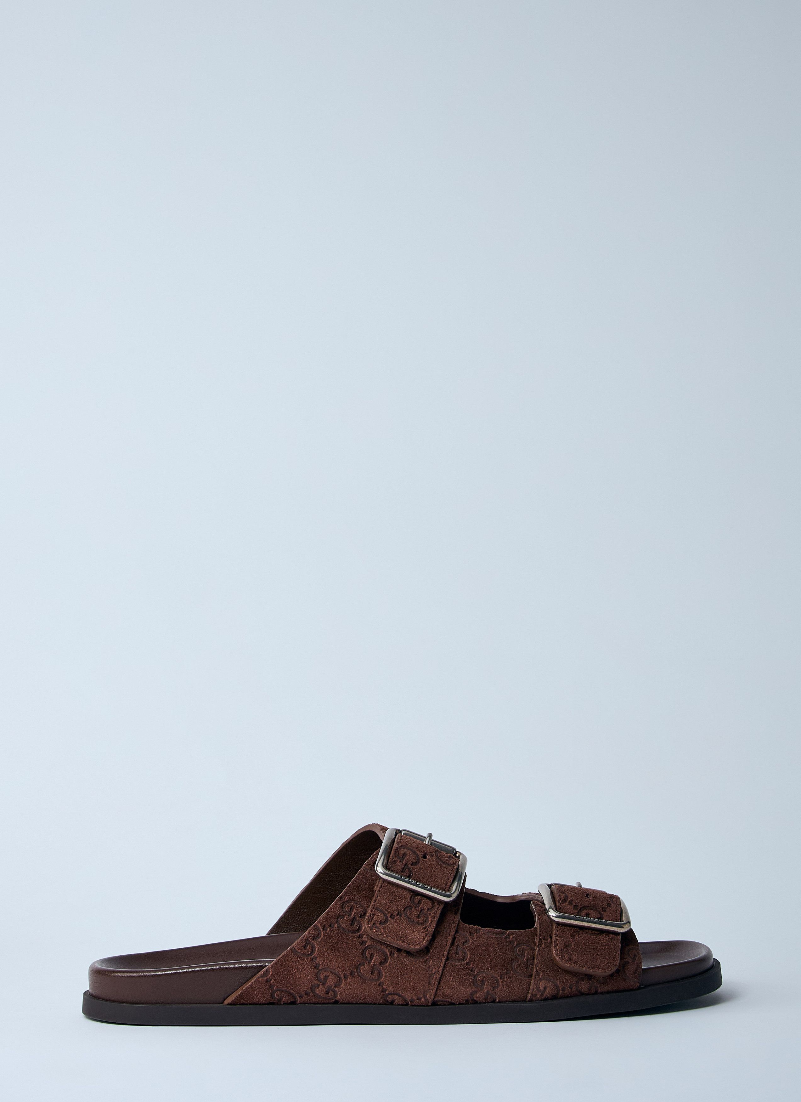サンダル Gucci Leather Slides With All-Over Gg Motif Gucci Leather Slides With All-Over Gg Motif | Grailed
