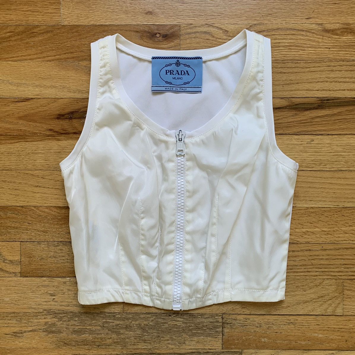Prada FW1994 Zippered Corset Top Size L / US 10 / IT 46 - 1 Thumbnail