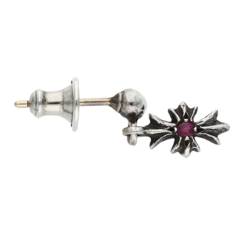 Chrome Hearts chrome hearts Pink sapphire tiny ECH PLUS cross Drop Earring Size ONE SIZE - 4 Thumbnail