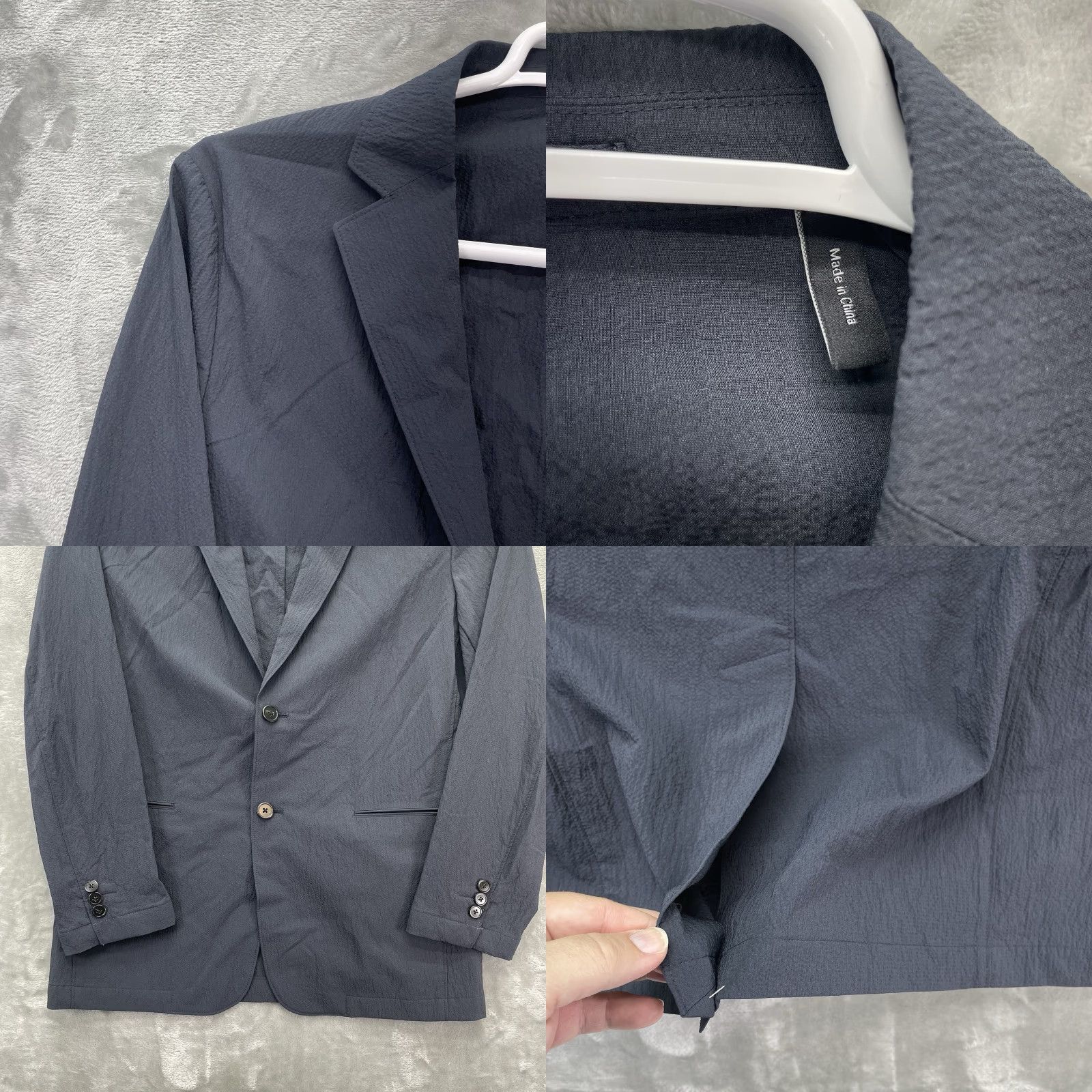 Theory Theory blazer Mens size 38 Casual Clinton Navy Sport Coat Jacket seersucker Size 38R - 9 Thumbnail