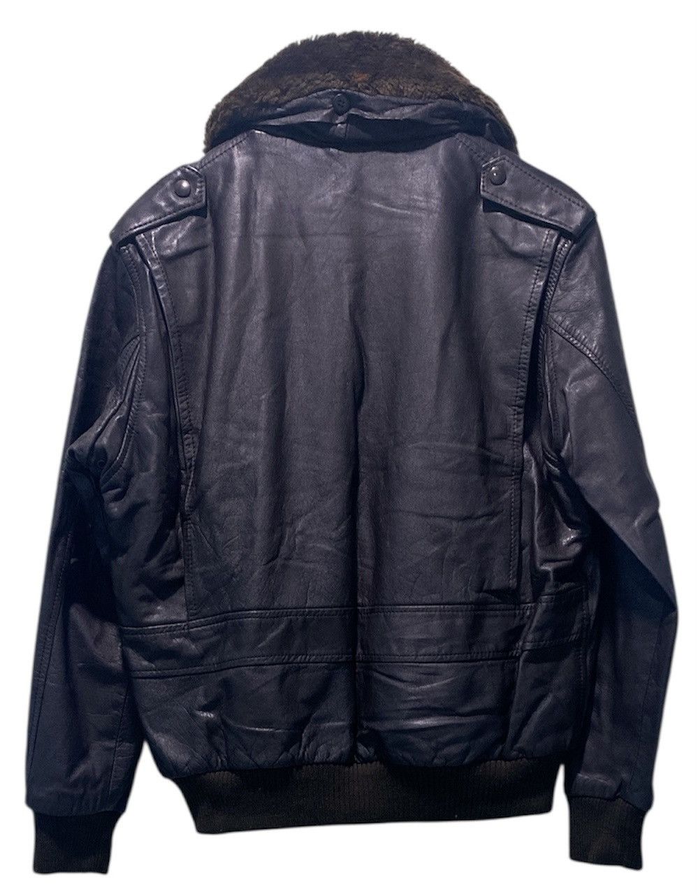 Genuine Leather Vintage Sunbird Leather Bomber Jacket Sherling Made Japan Size US L / EU 52-54 / 3 - 2 Thumbnail