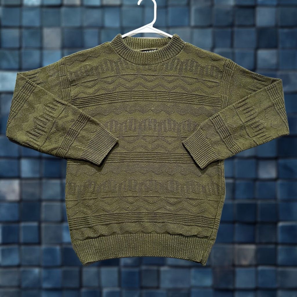 Vintage VINTAGE american pride Sweater Geometric Knit Pattern Crew Green Small Mens Size US S / EU 44-46 / 1 - 1 Thumbnail