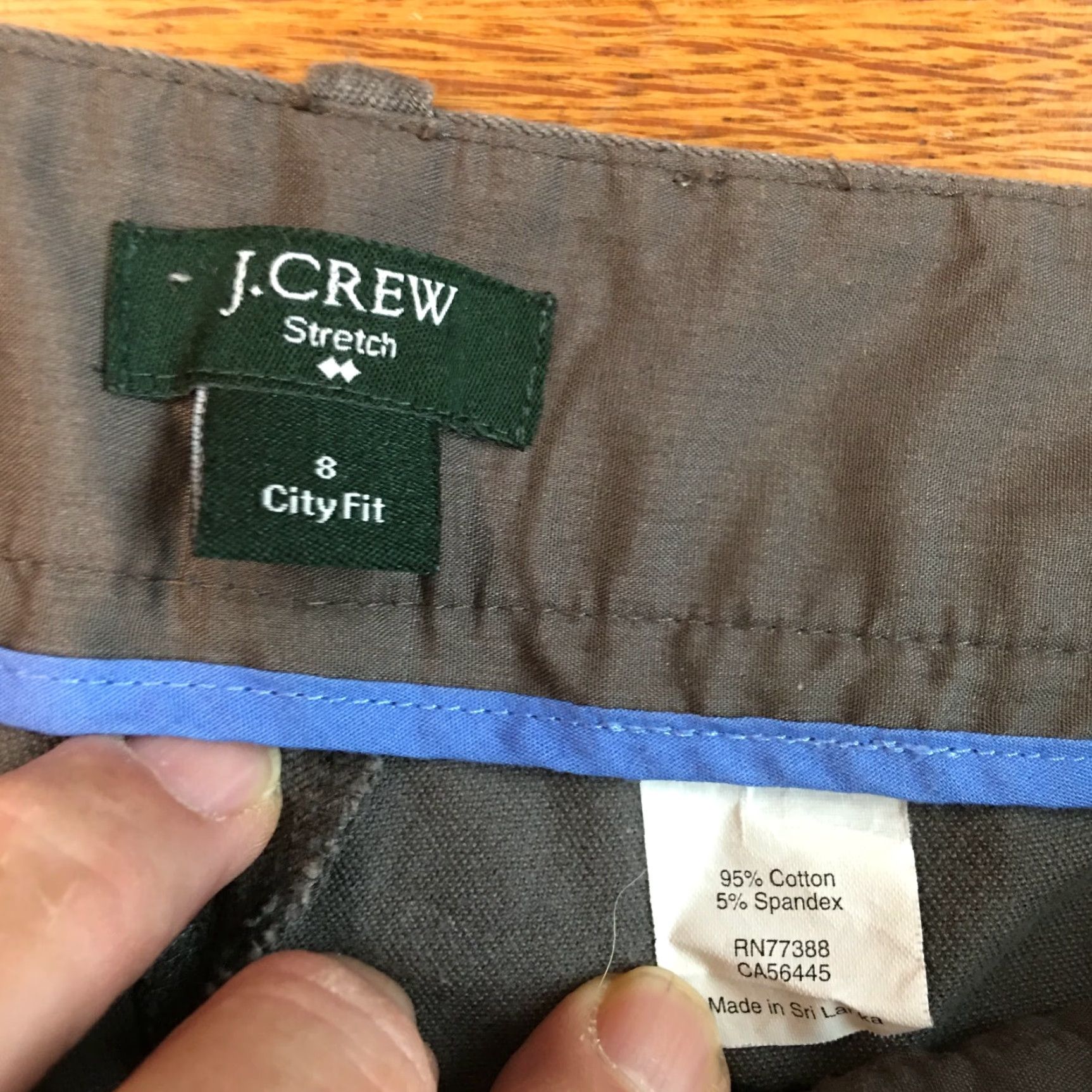 J.Crew VINTAGE J. Crew Womens City Fit Stretch Casual Brown Dress Pants Size 8 Size 32" / US 10 / IT 46 - 7 Thumbnail