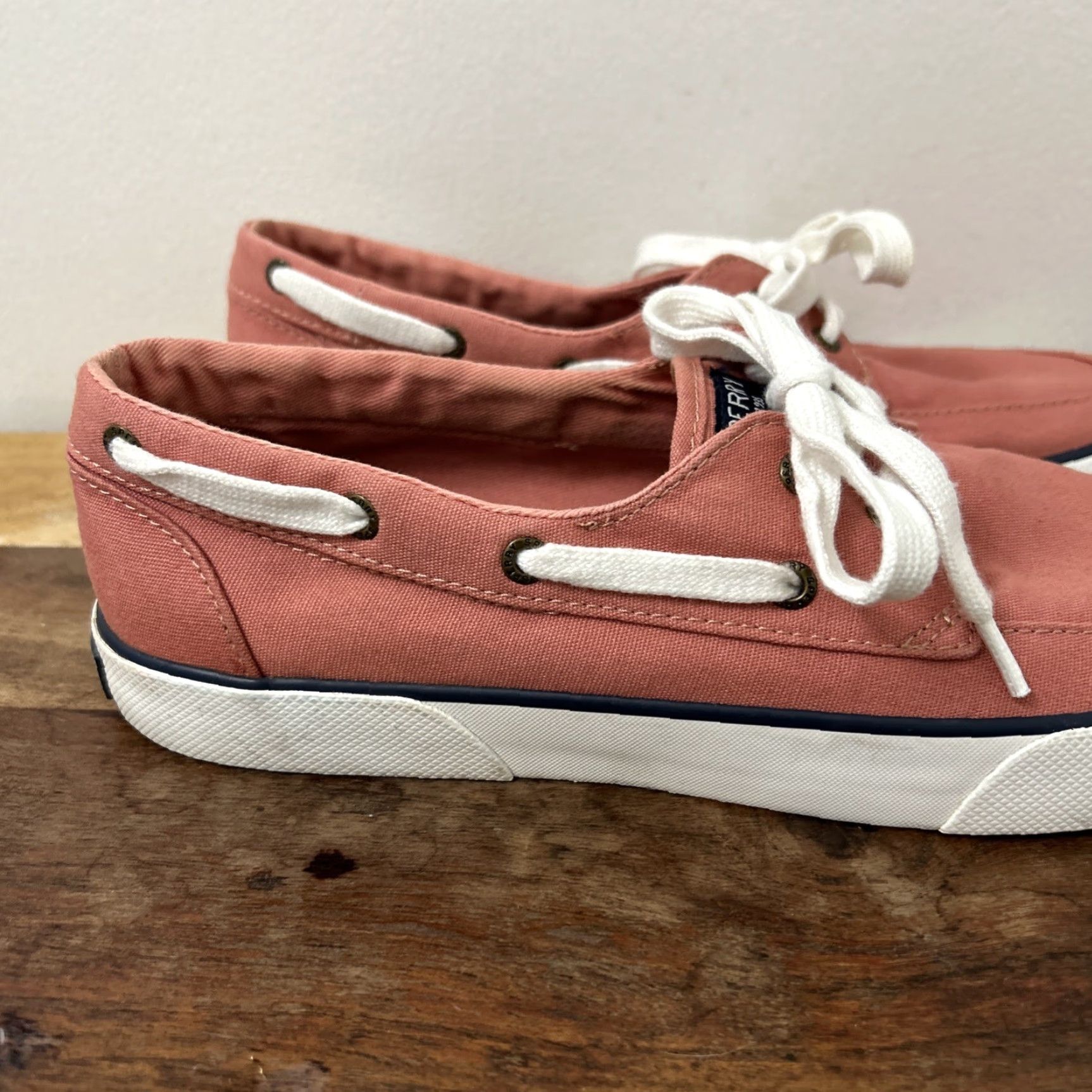 Sperry Sperry Top Sider Womens Pink Canvas 2 Eye Low Top Boat Shoes STS83189 Size 10 Casual Women Comfortable Breathable Rubber Outsole Modern Classic Shoes Size L / US 10 / IT 46 - 2 Thumbnail