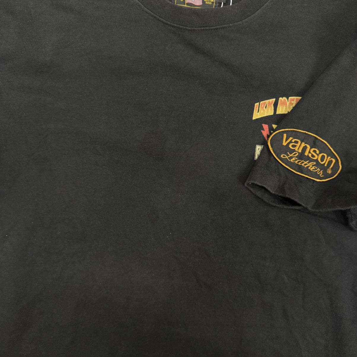 Vanson Leathers Vanson Leathers Low Blow Knuckle ACDC Ripoff Patch Tee Size US XL / EU 56 / 4 - 6 Thumbnail