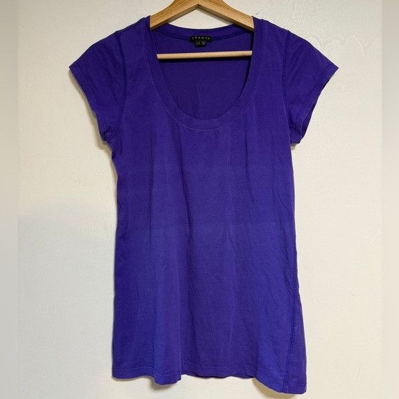 Theory Theory Women’s Scoop Neck Short Sleeve T-Shirt Purple Size L Size L / US 10 / IT 46 - 2 Thumbnail