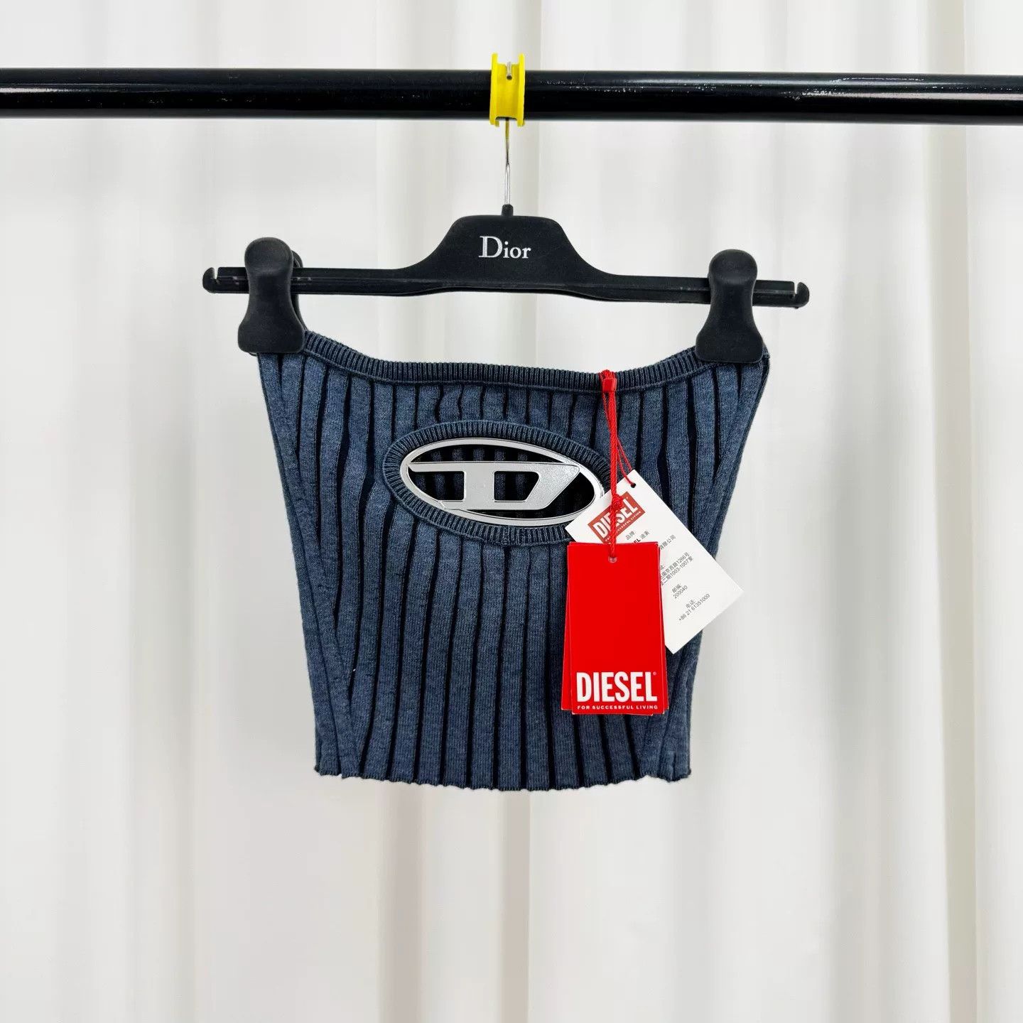 Diesel Diesel Metal Logo Knit Crop Top Size XS / US 0-2 / IT 36-38 - 1 Thumbnail