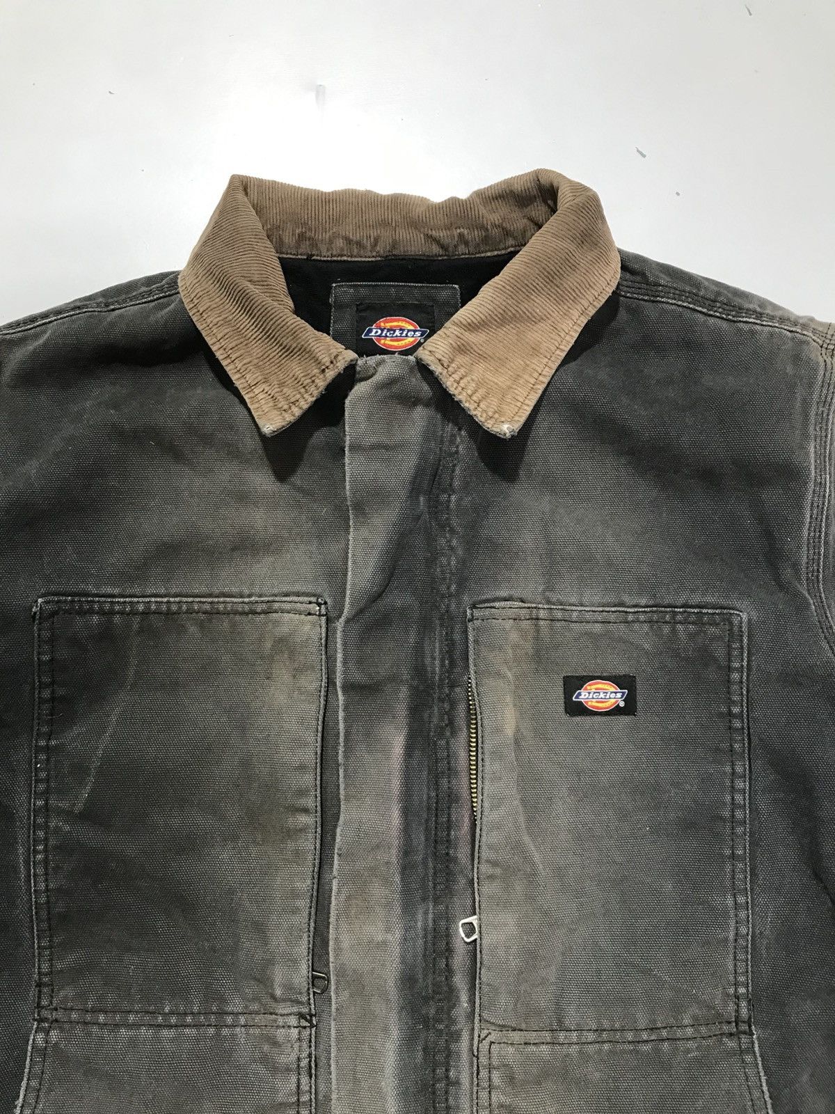 Dickies Vintage dickies damaged sun fade denim jacket Size US L / EU 52-54 / 3 - 8 Thumbnail