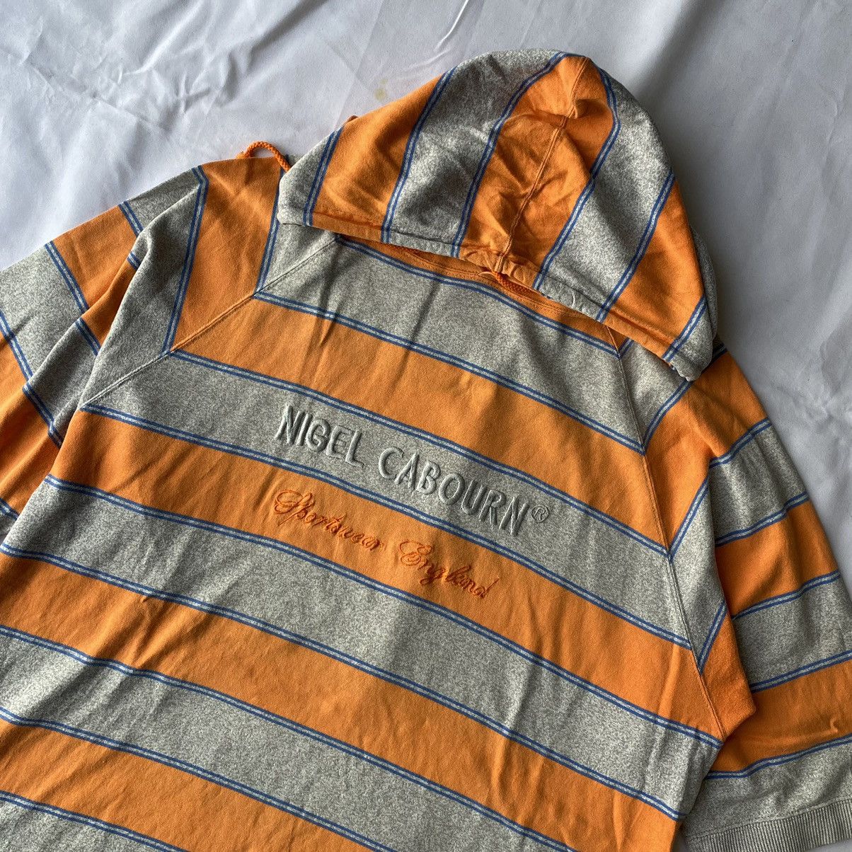 Japanese Brand × Nigel Cabourn × Vintage Nigel Cabourn Stripe Short Sleeve Hooded Size US XL / EU 56 / 4 - 4 Thumbnail