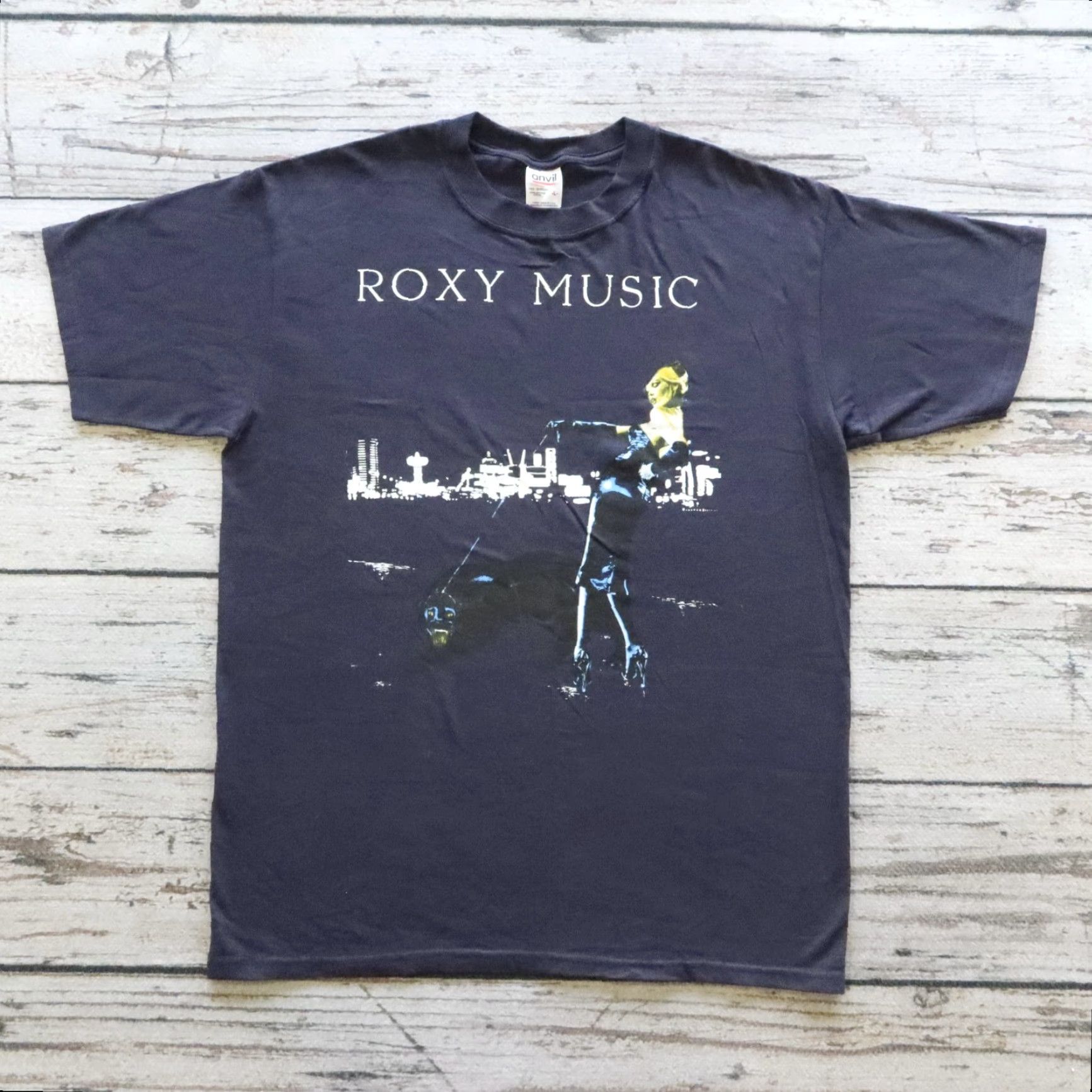 Vintage VINTAGE Roxy Music Band Tshirt L Blue Mens T-Shirt Size US L / EU 52-54 / 3 - 2 Thumbnail