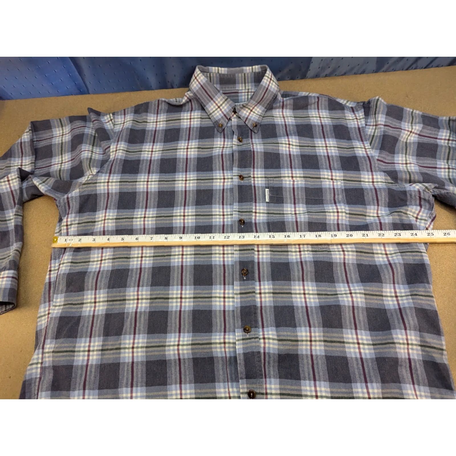Valentino VALENTINO Jeans Button-Down Shirt Plaid Check Front Pocket 41 Mens Casual Shirt Size US L / EU 52-54 / 3 - 6 Thumbnail