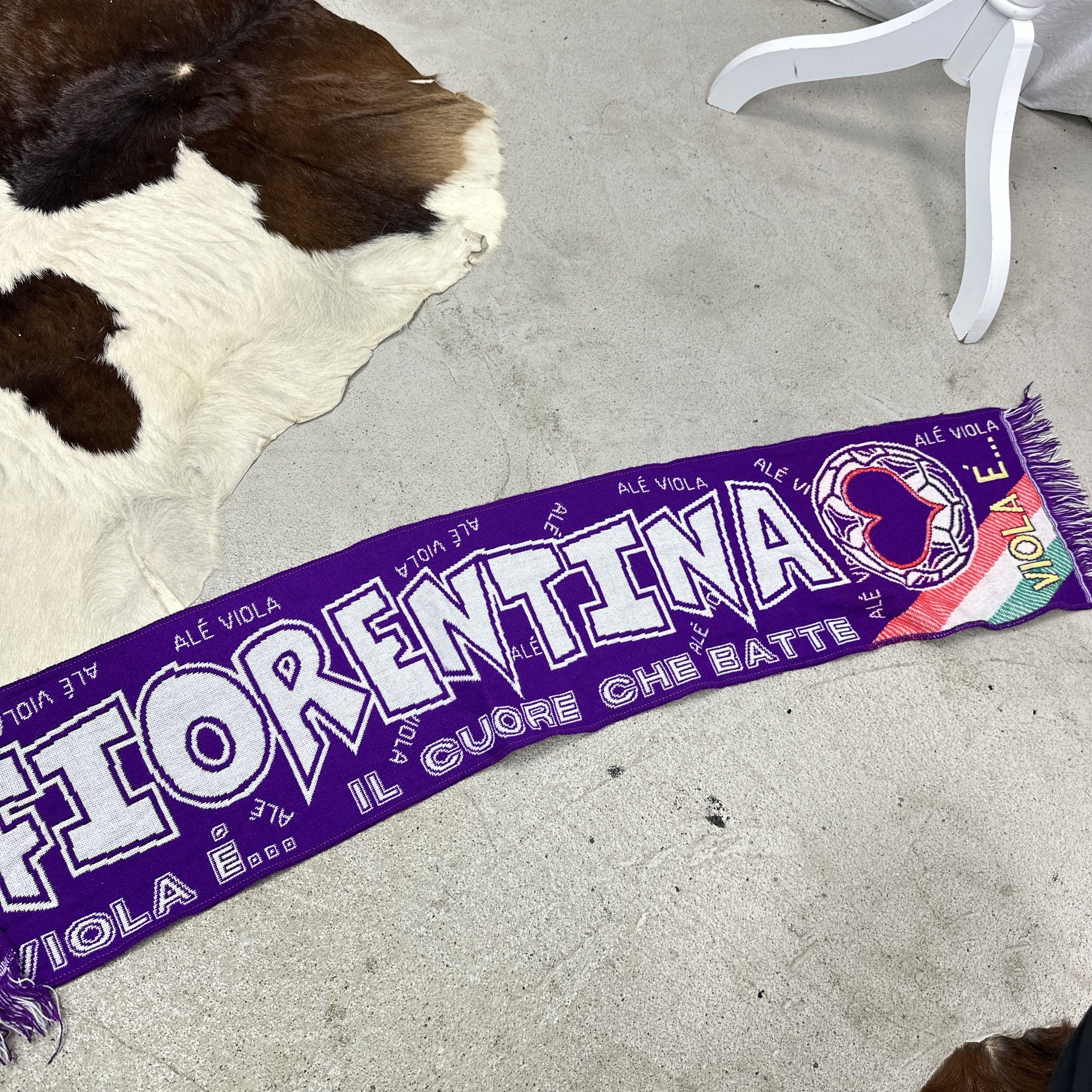 Vintage Vintage Sporty Streetwear Fiorentina Football Scarf 90s Size ONE SIZE - 4 Thumbnail