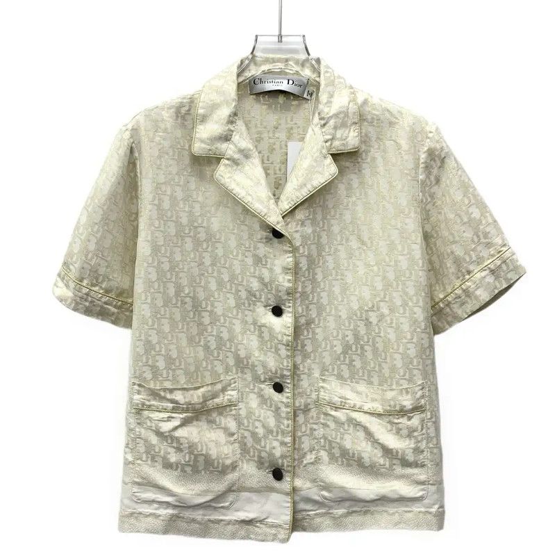 Dior Dior Gold Silk Shirt for Women 0089 Size XS / US 0-2 / IT 36-38 - 1 Thumbnail