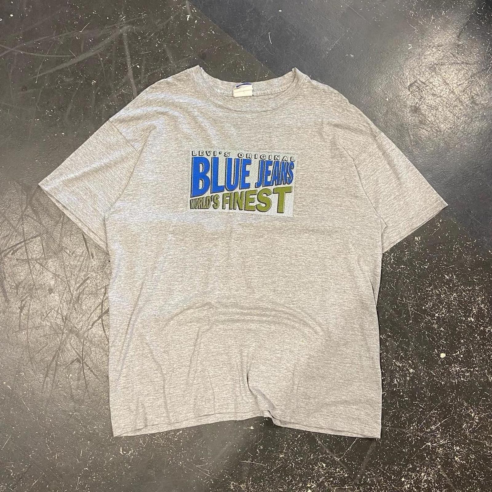 Levi's Vintage 90s Levi’s Blue Jeans Tee Size US XL / EU 56 / 4 - 1 Thumbnail