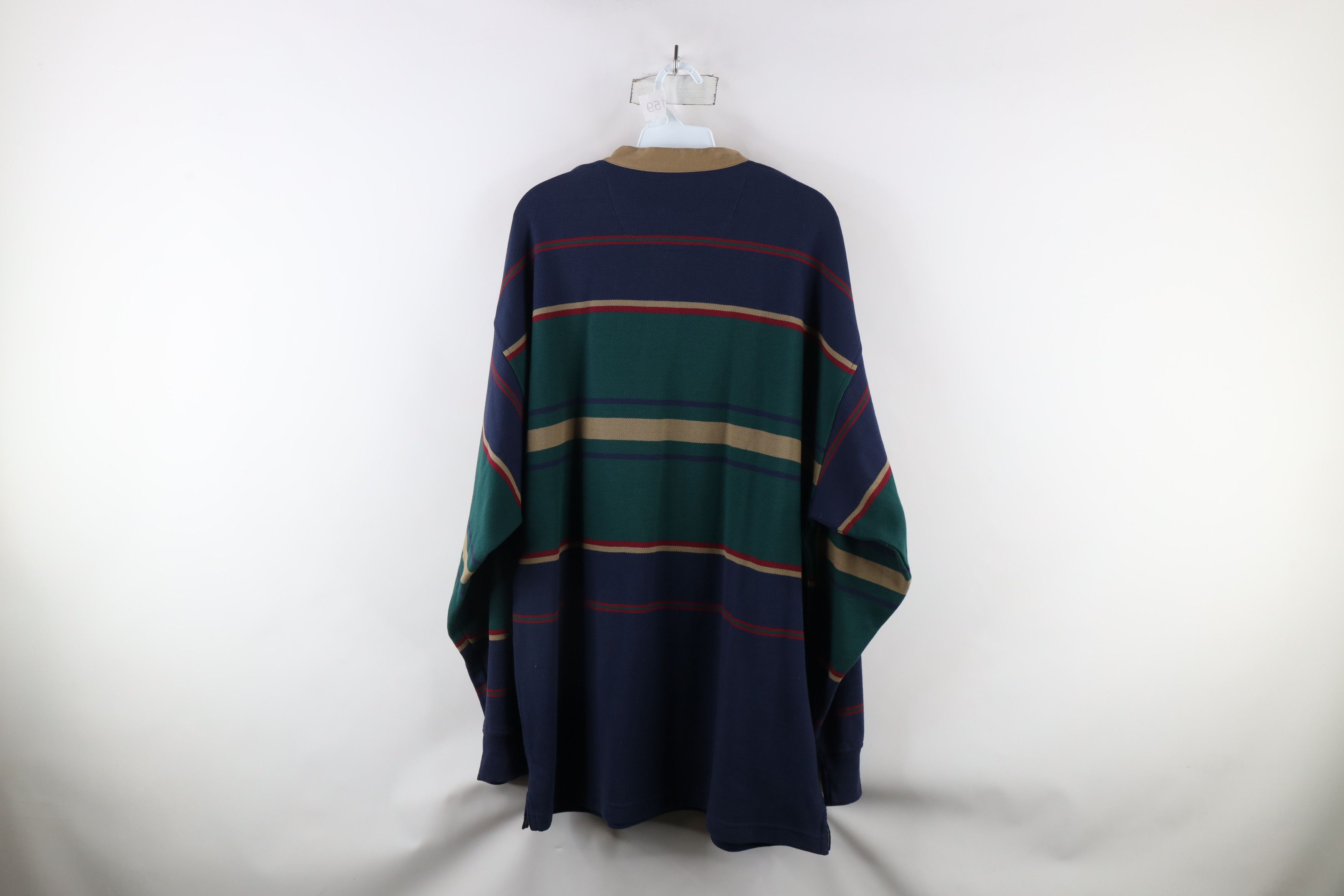 Vintage Vintage 90s Streetwear Striped Long Sleeve Henley T-Shirt Size US L / EU 52-54 / 3 - 6 Thumbnail