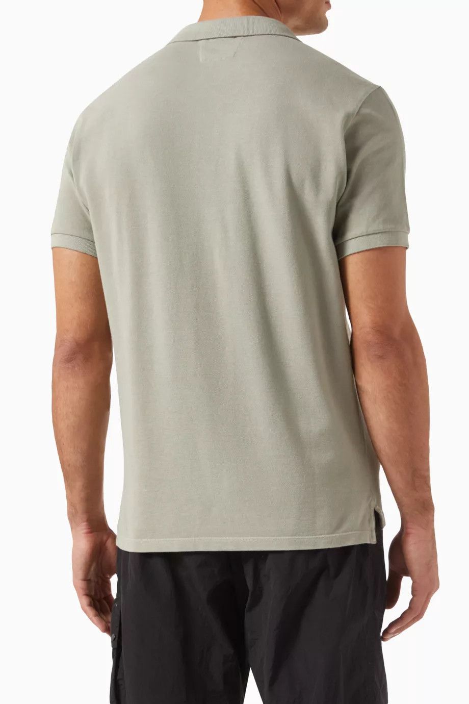 C.P. Company o1y1224 Logo Polo T-Shirt in Sage Green Size US XS / EU 42 / 0 - 3 Thumbnail