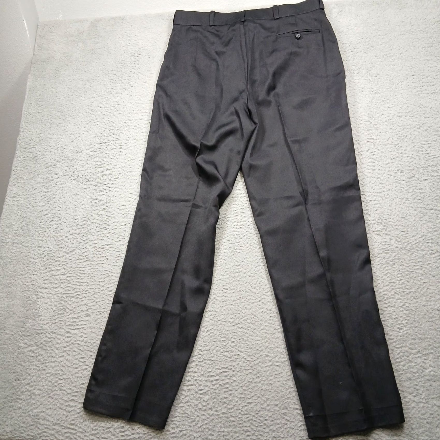 Vintage VINTAGE? No. Hugo Boss Dress Pants Men's Black 180's Super Fine Wool Classic Fit 35x33 Size US 35 - 3 Thumbnail