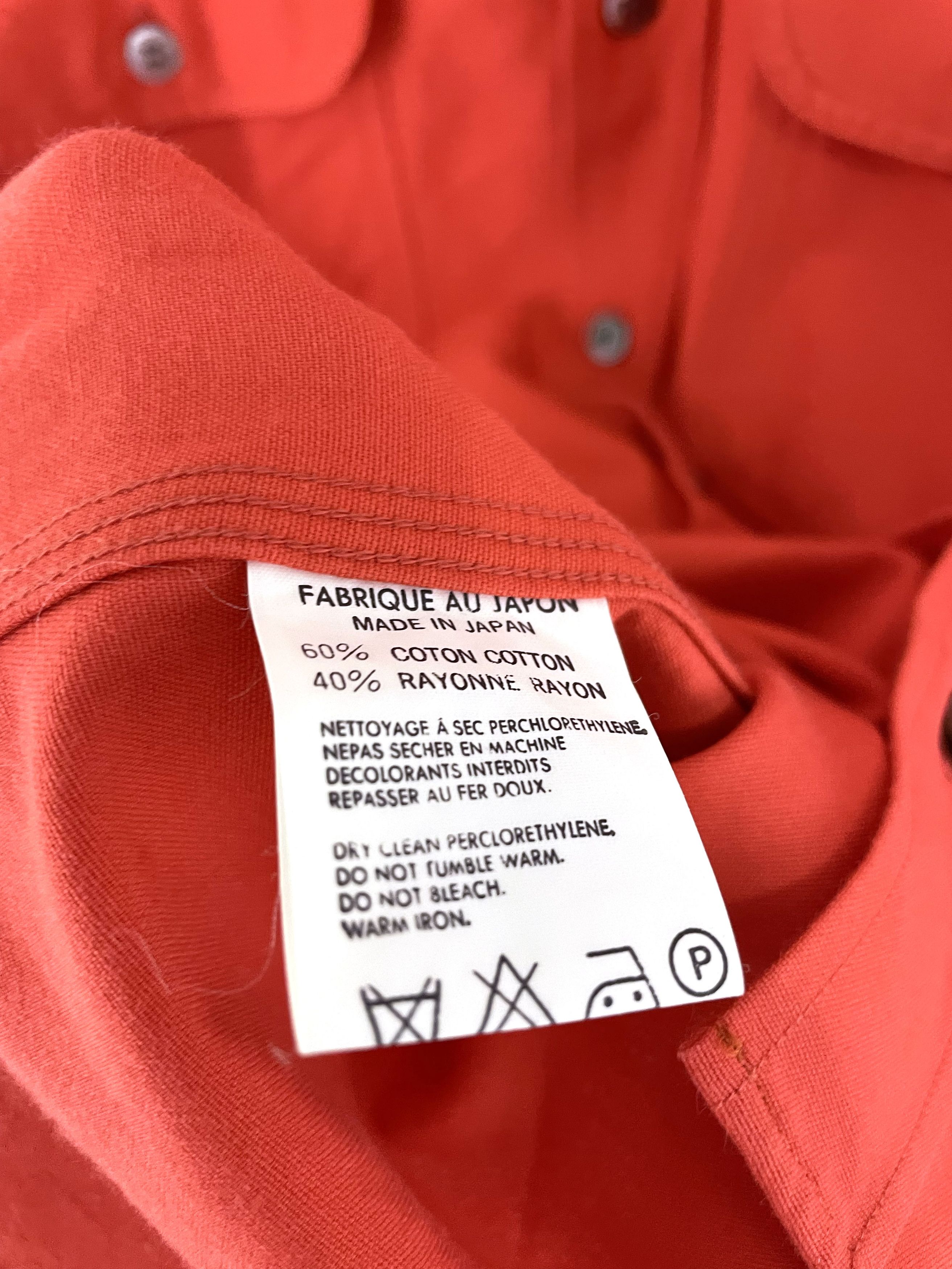 Yohji Yamamoto Highlighter Orange Cargo Shirt Size US L / EU 52-54 / 3 - 7 Thumbnail