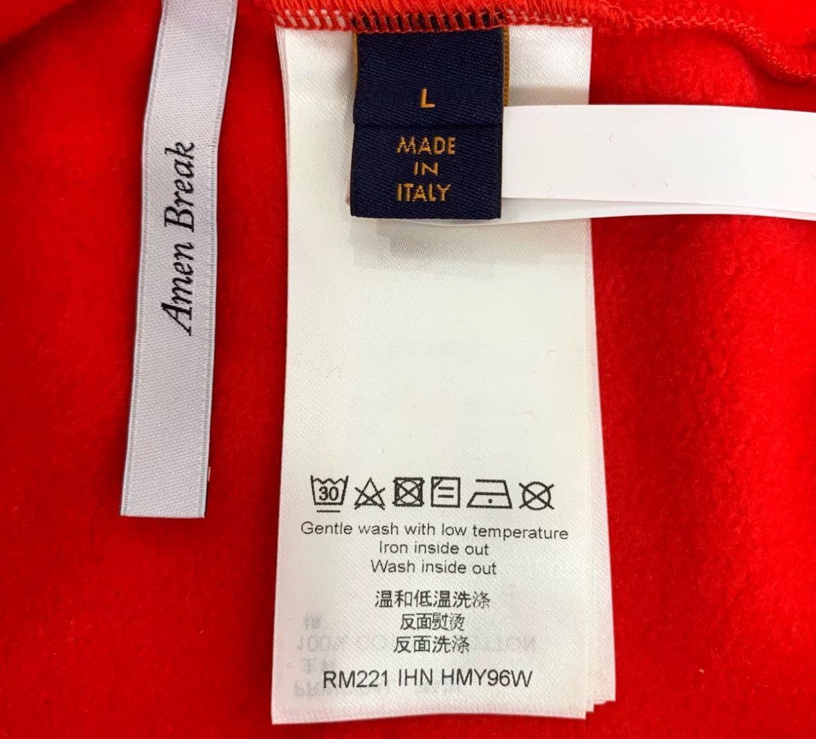 Louis Vuitton Louis Vuitton round neck red cotton long sleeved sweatshirt Size US L / EU 52-54 / 3 - 6 Thumbnail