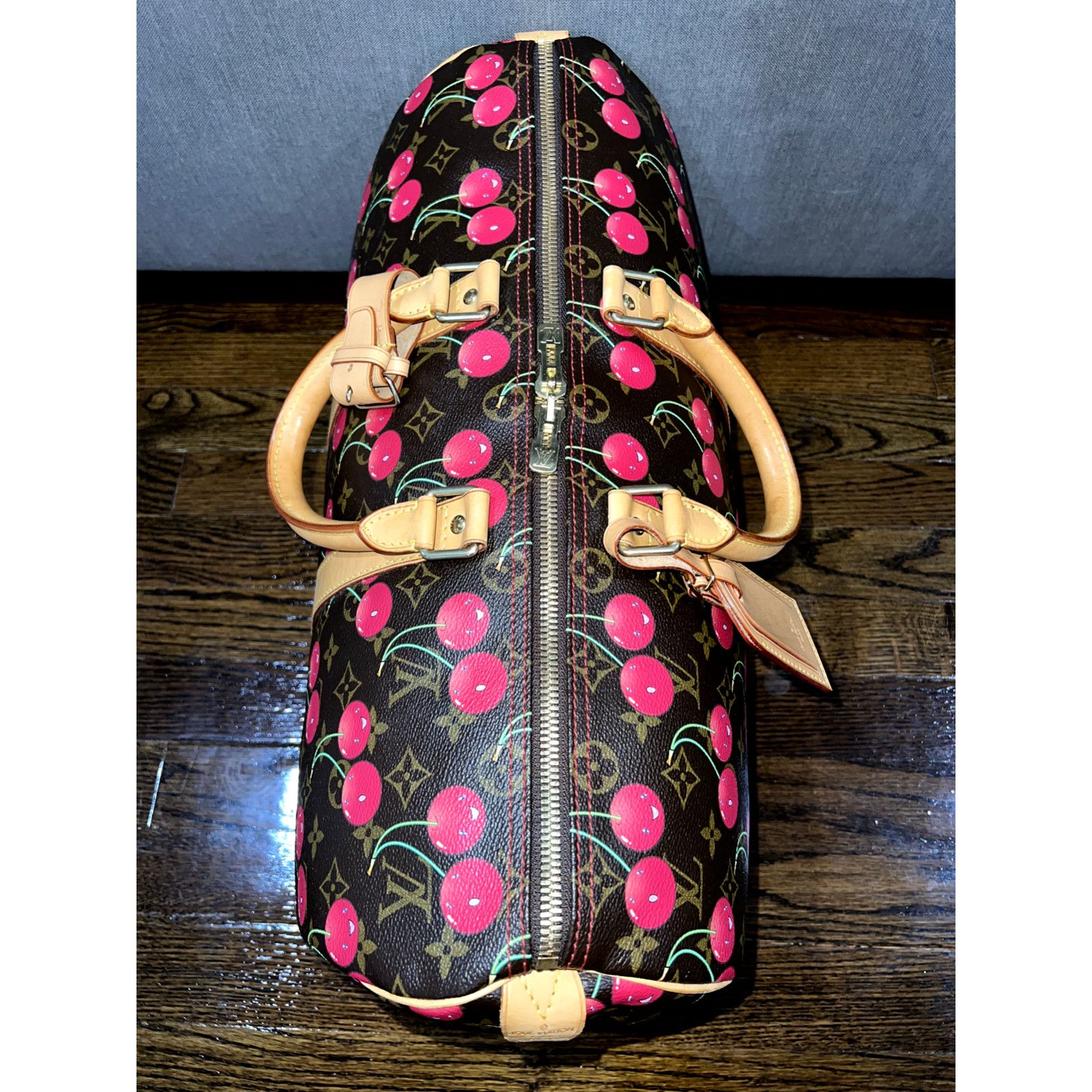 Louis Vuitton Louis Vuitton Keepall Takashi Cherry Monogram Travel Bag Size ONE SIZE - 9 Thumbnail