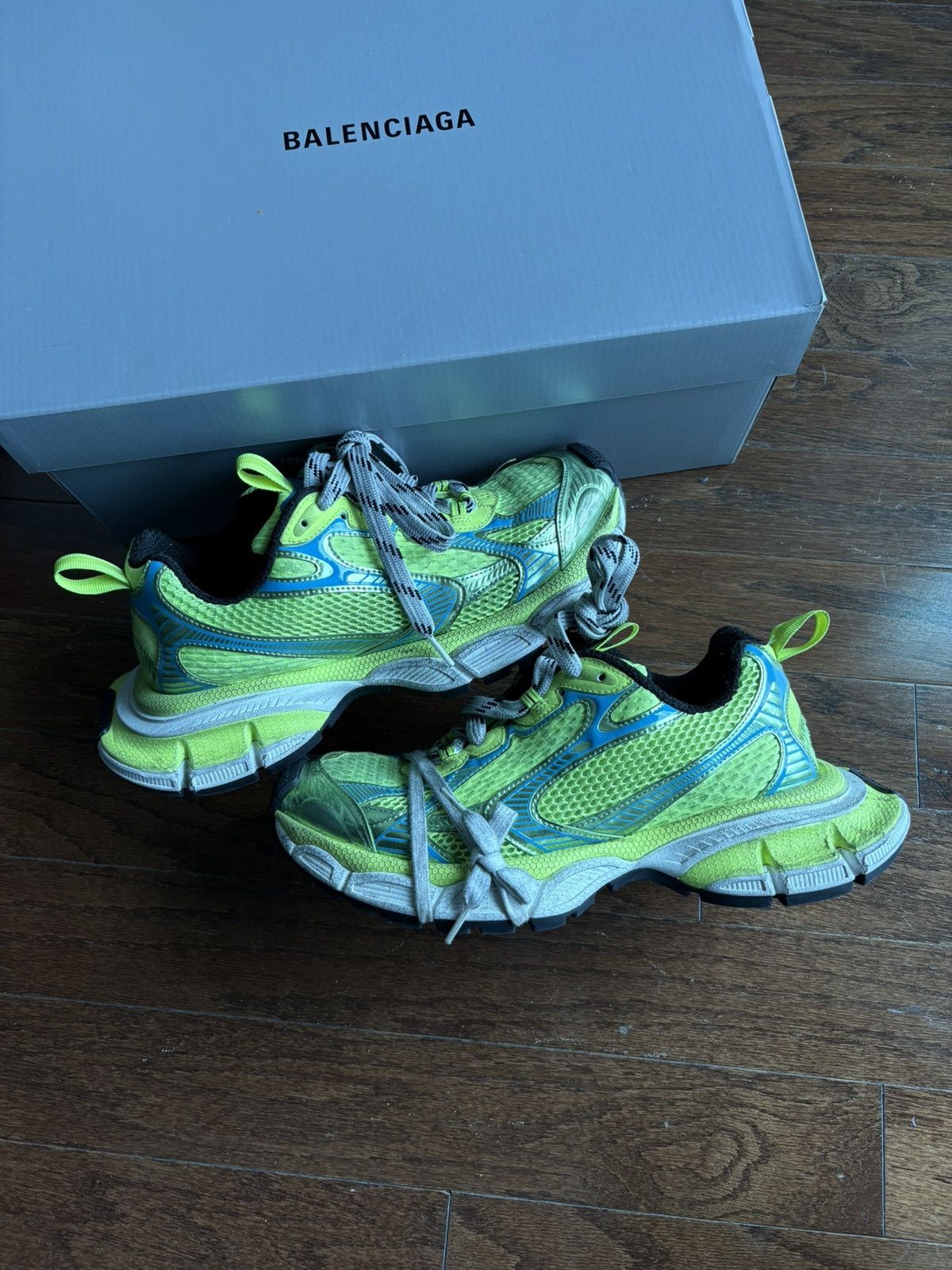 Balenciaga Balenciaga 3XL Lime Green Blue Sneaker Shoe | Grailed