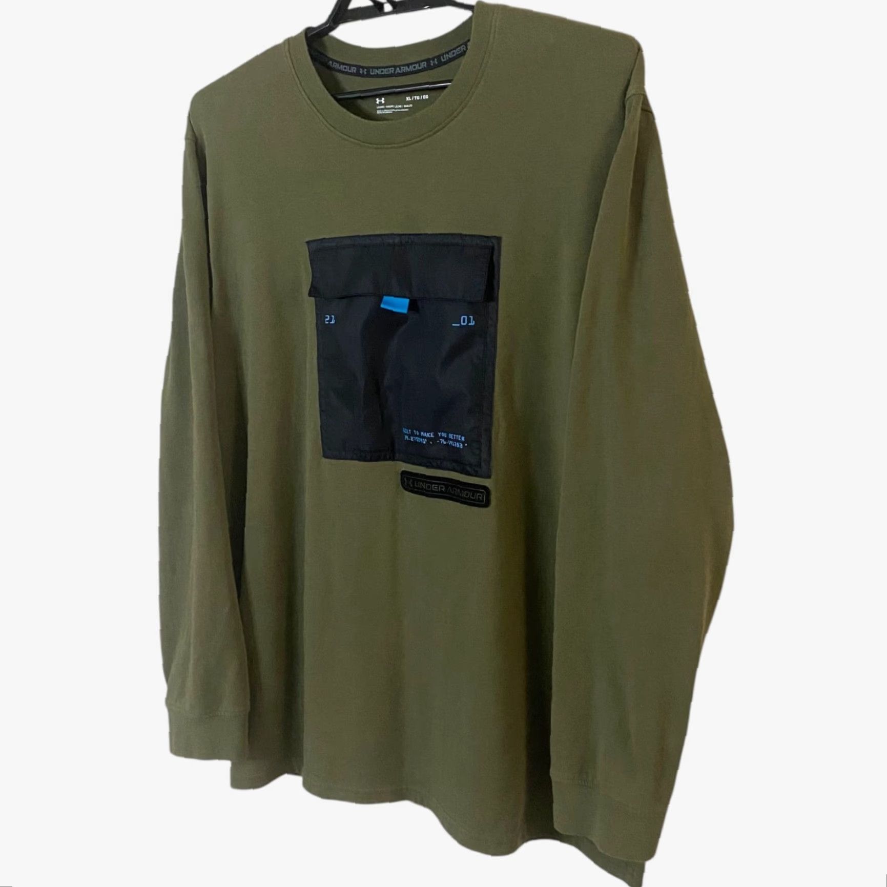 Under Armour Under Armour Utility Long-Sleeve Shirt Green Mens XL Crew Neck Pocket T-Shirt Casual Streetwear Size US XL / EU 56 / 4 - 2 Thumbnail