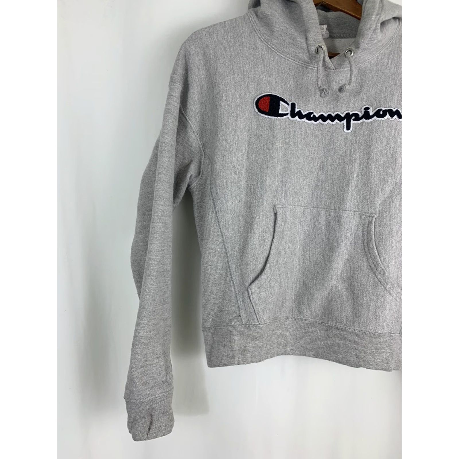 Champion Champion Hoodie Women’s Small Gray Reverse Weave Embroidered Spellout Pullover Pullover Hooded Sweatshirt Size S / US 4 / IT 40 - 2 Thumbnail