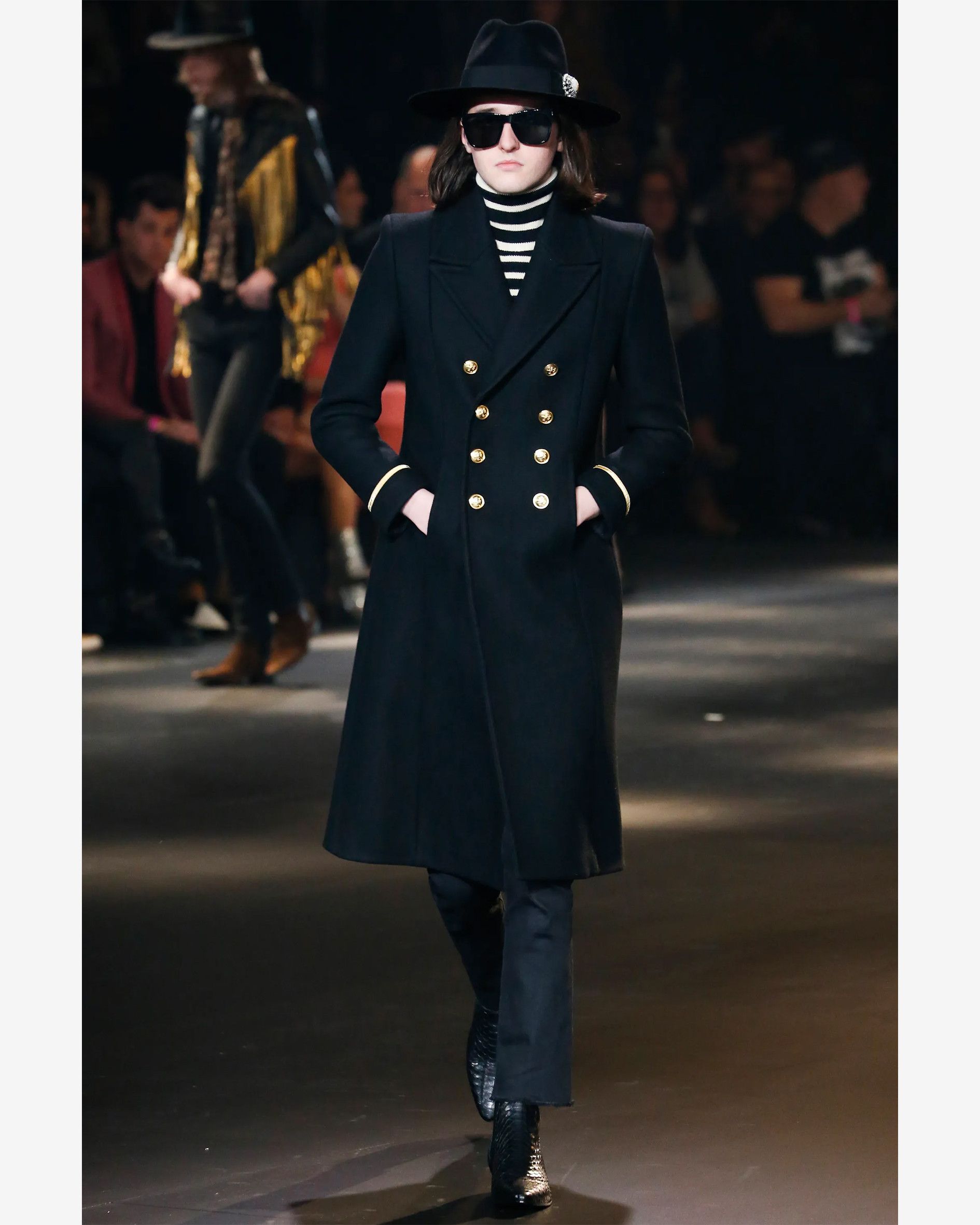 Saint Laurent Paris Palladium Officier Coat Men's (FW16) Size US L / EU 52-54 / 3 - 2 Thumbnail