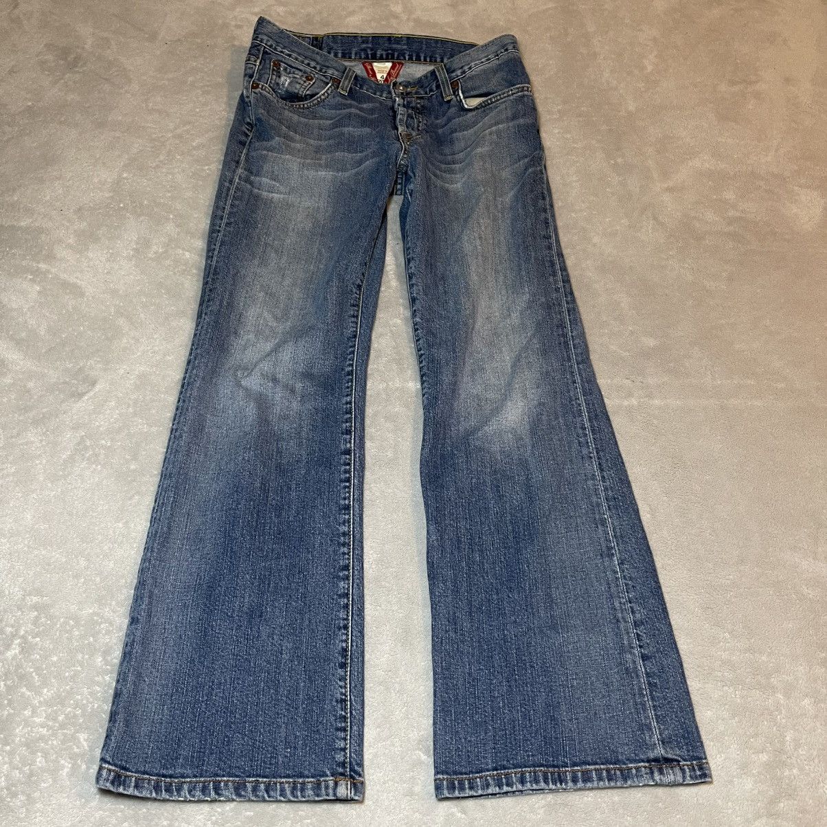 Lucky Brand VTG Lucky Brand Jeans Womens 4/27 Blue Bootcut Made USA Y2K Size 29" - 3 Thumbnail