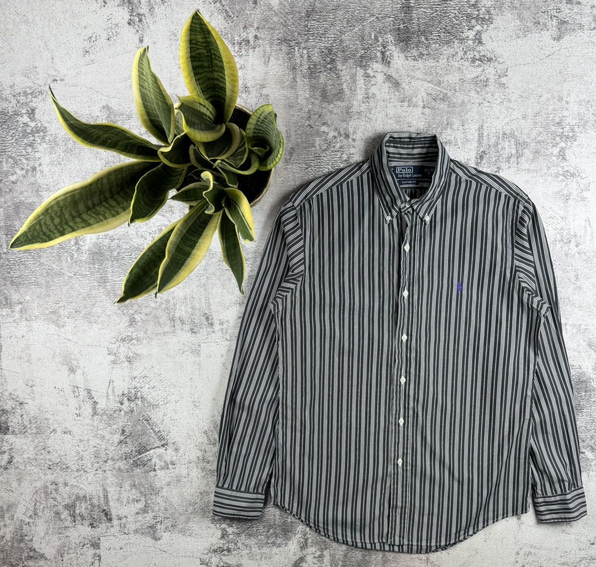 Polo Ralph Lauren Polo Ralph Lauren Black M Size 15 1/2-39 Button Striped Classic LongSleeve Shirt Size US M / EU 48-50 / 2 - 1 Thumbnail