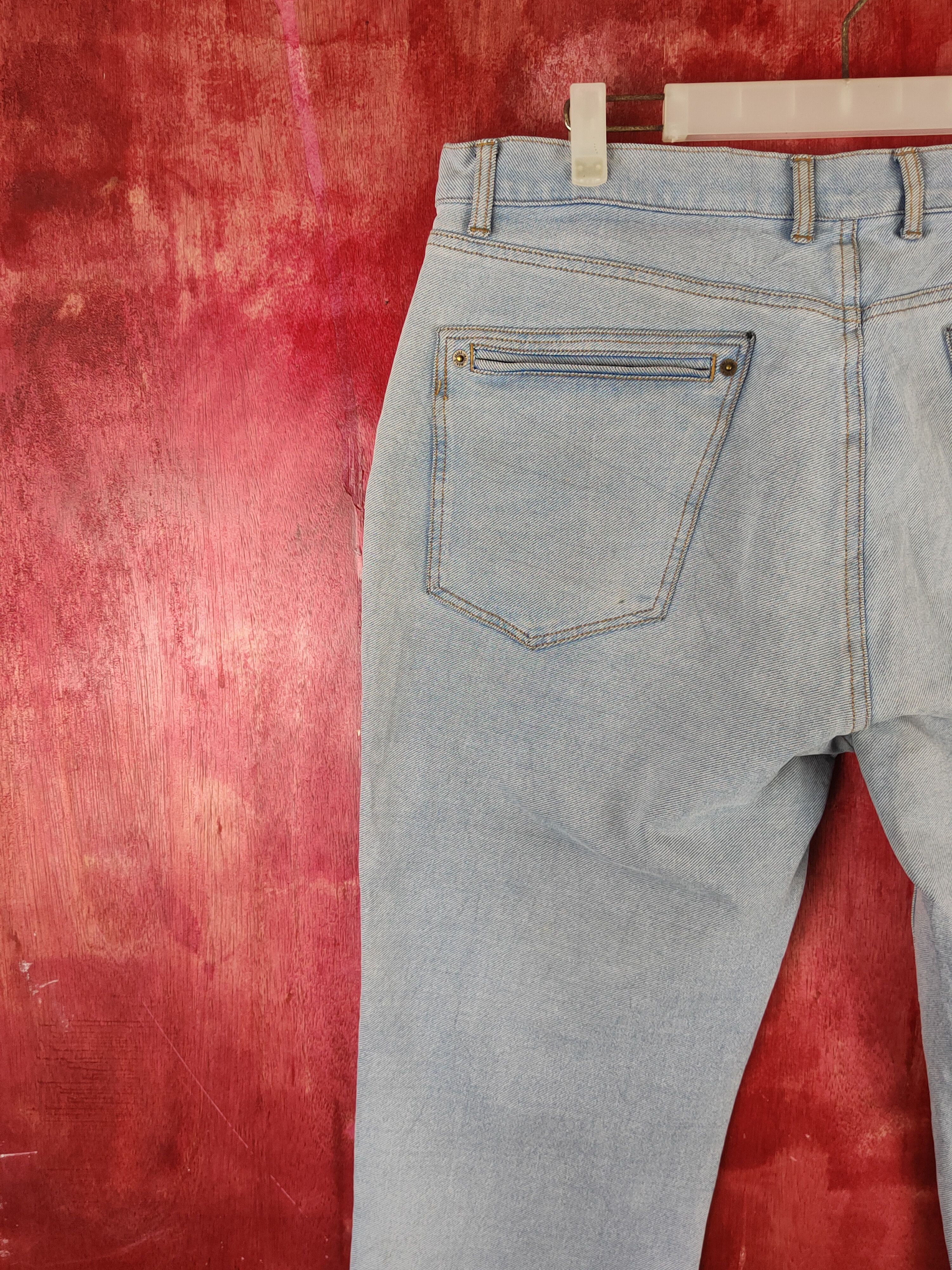 Japanese Brand Comme le vent Homme Blue Distressed Ripped Soft Jeans #S1637 Size US 35 - 10 Thumbnail