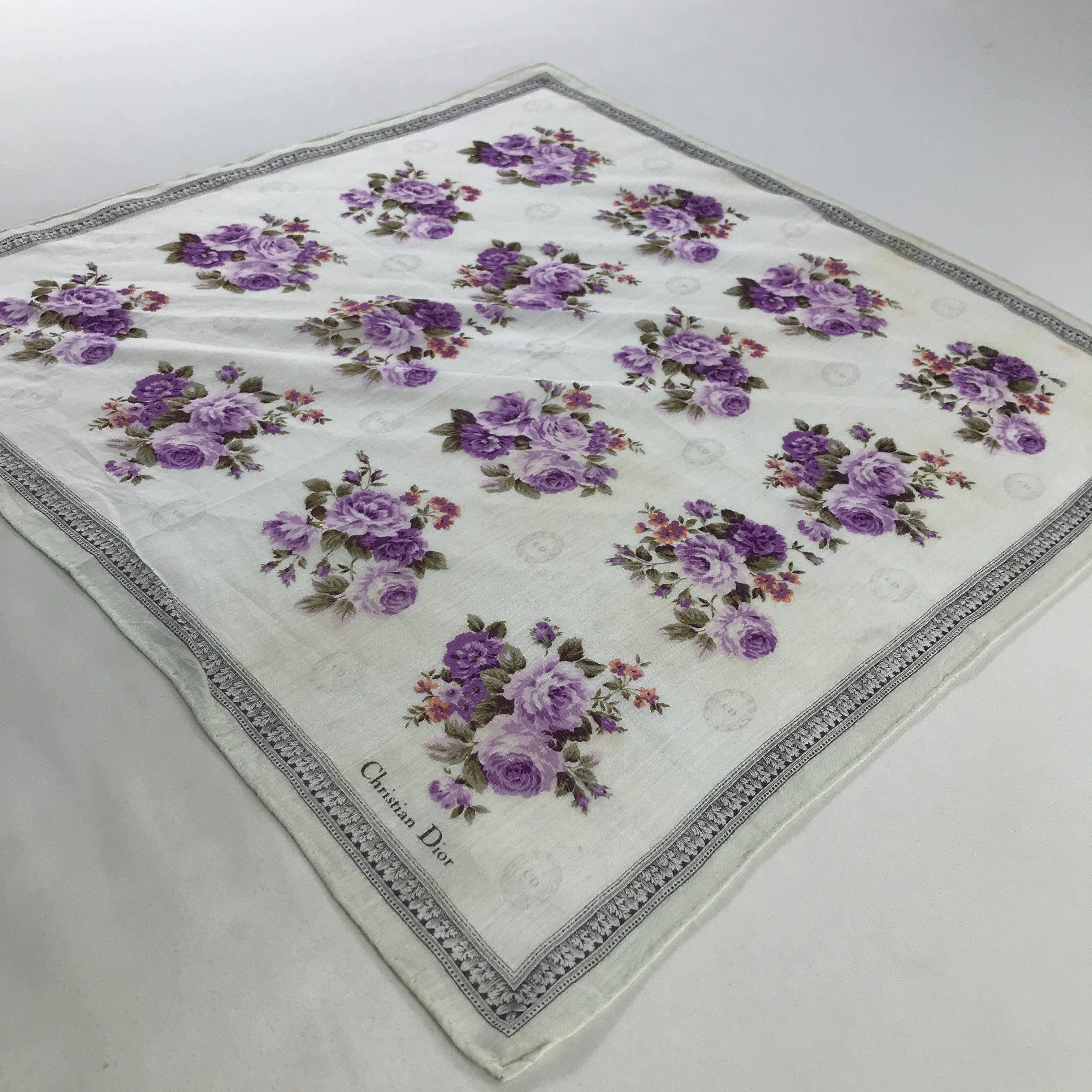 Christian Dior Monsieur × Vintage Christian Dior Bandana / Handkerchief / Neckerchief - S1079 Size ONE SIZE - 2 Thumbnail