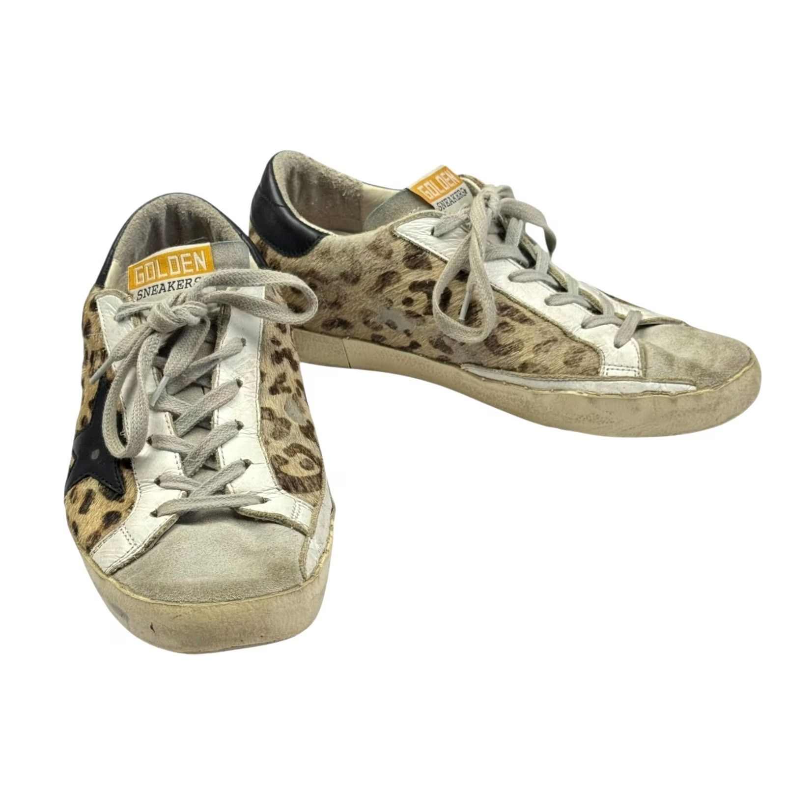 Golden Goose VINTAGE: No, Golden Goose Superstar Snow Leopard Print Distressed Sneakers Womens Size 37EU Sneakers Size US 7 / IT 37 - 2 Thumbnail