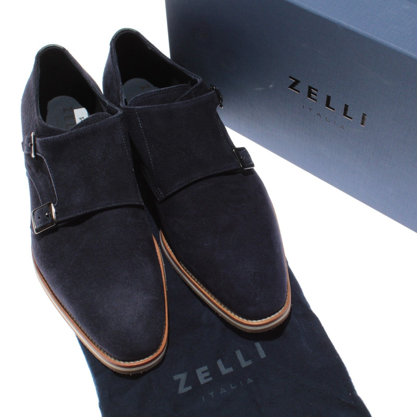 Zelli Zelli NWB Legerra Double Monk Strap Suede Dress Shoes Size 9 Size US 9 / EU 42 - 1 Thumbnail