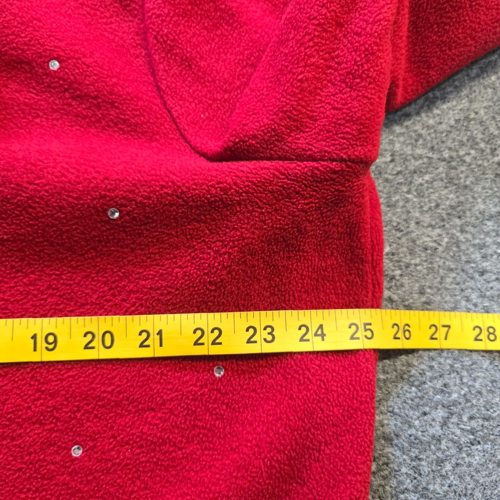 Quacker Factory Quacker Factory Jacket Womens XL Red Fleece Full Zip Rhinestones Casual Jacket Size XL / US 12-14 / IT 48-50 - 5 Thumbnail