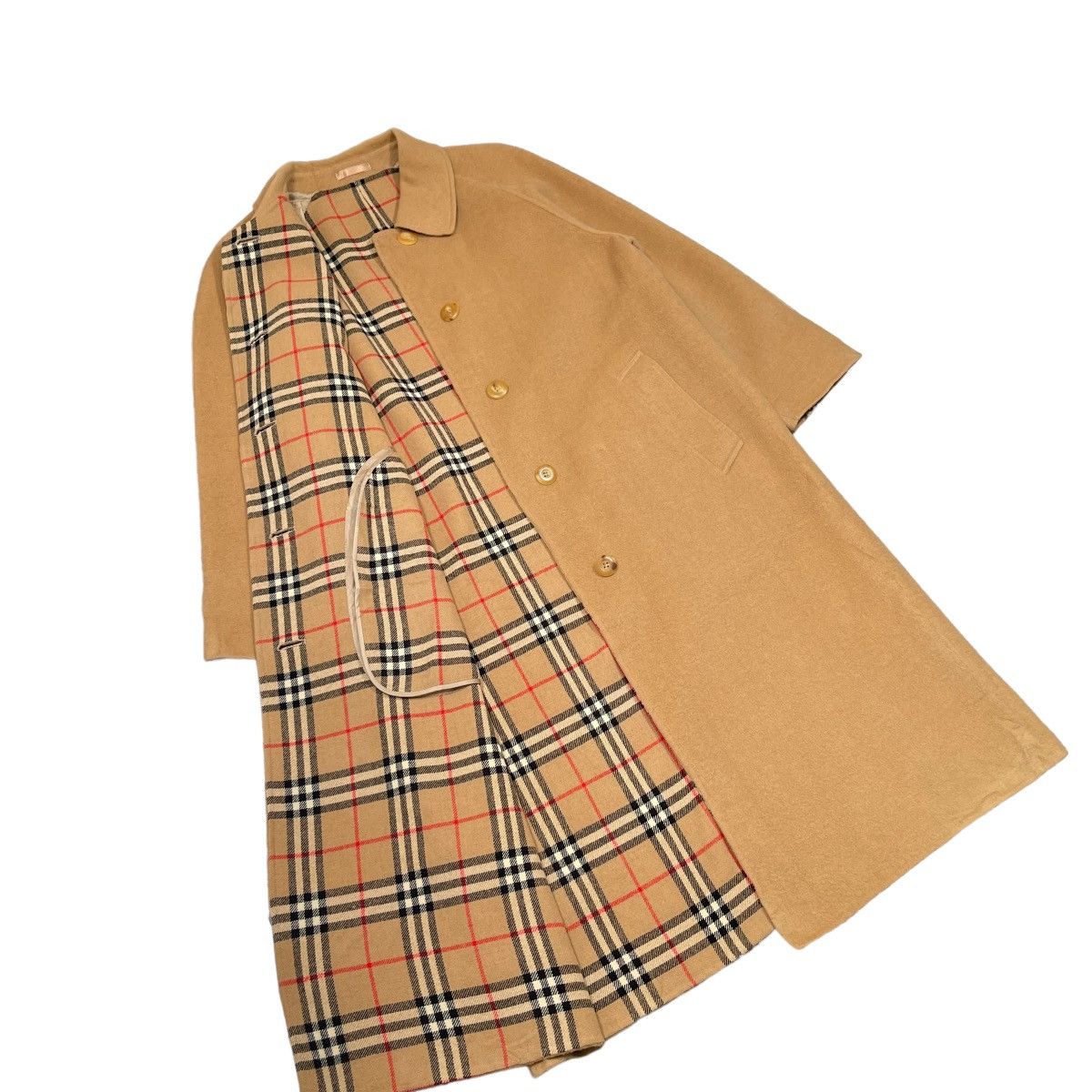 Burberry Burberry Nova Check Wool Luxury Coat Size US L / EU 52-54 / 3 - 3 Thumbnail