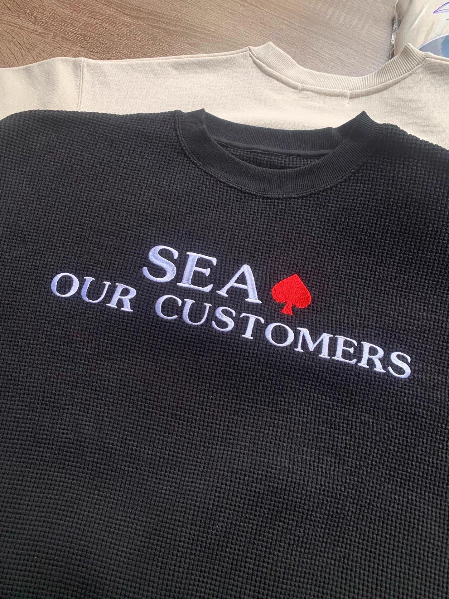 Supreme WIND AND SEA Waffle Crew Neck Shirt Ｑ22 Size US M / EU 48-50 / 2 - 6 Thumbnail
