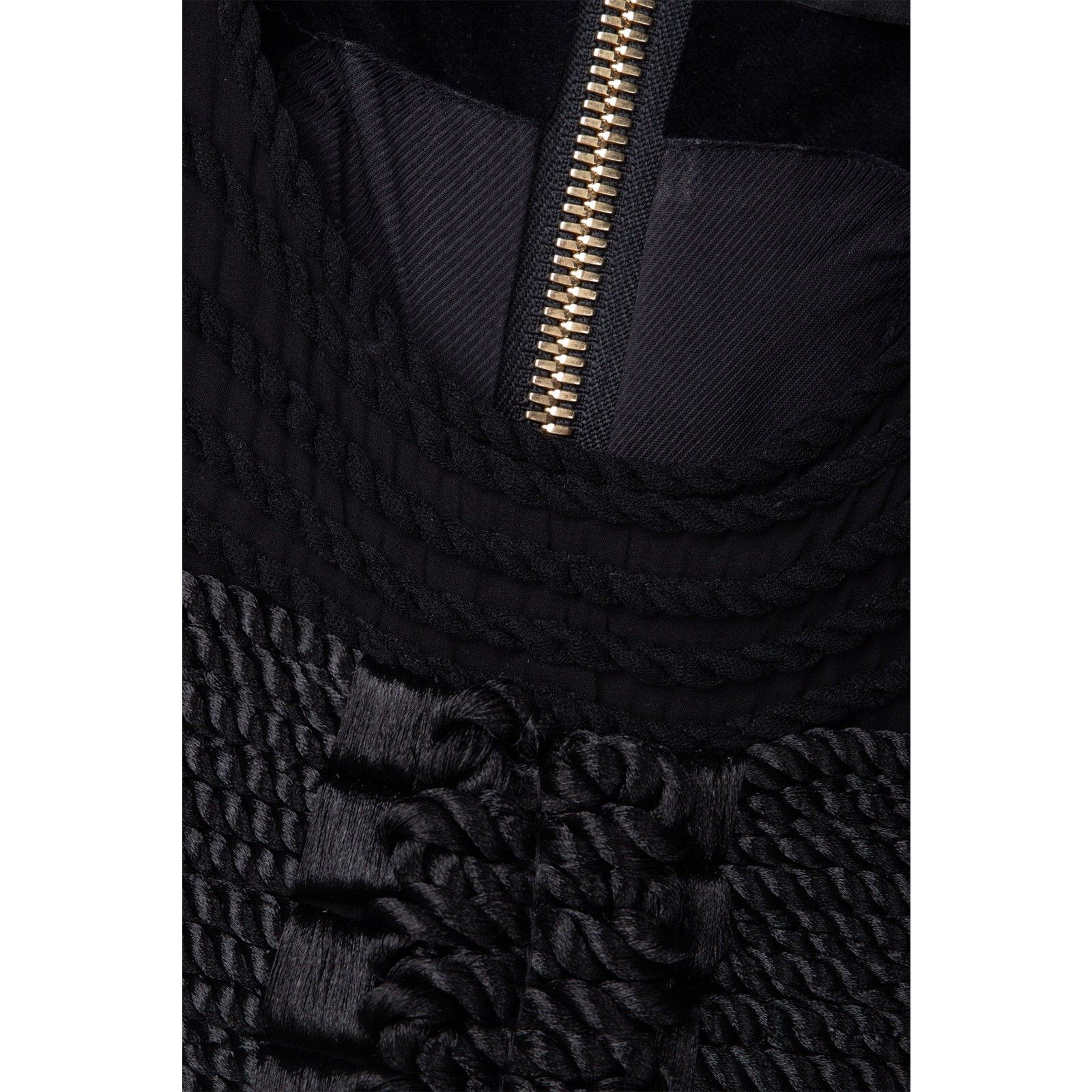 H&M Balmain x H&M Black Embroidered Velvet Mini Dress Size 2 NWT Size XS / US 0-2 / IT 36-38 - 3 Thumbnail