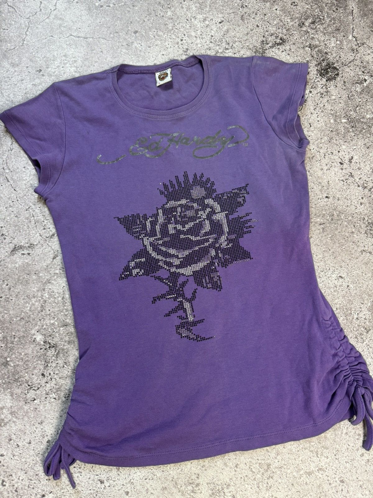 Christian Audigier × Ed Hardy × Vintage Vintage Y2K Ed Hardy T Shirt Women’s Size L / US 10 / IT 46 - 2 Thumbnail