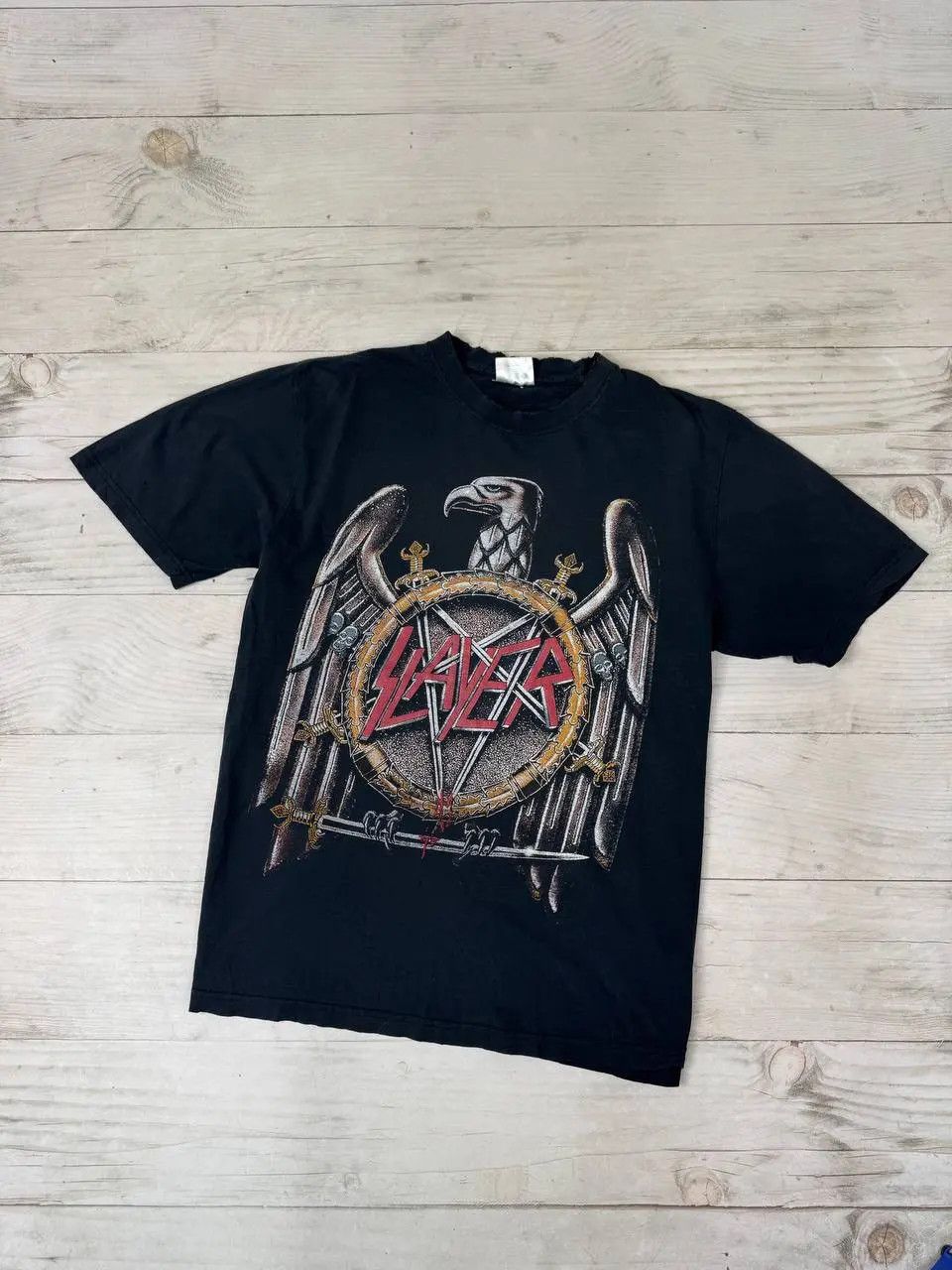 Slayer Vintage Slayer T Shirt 90s Rock Band Distrissed Size US L / EU 52-54 / 3 - 1 Thumbnail