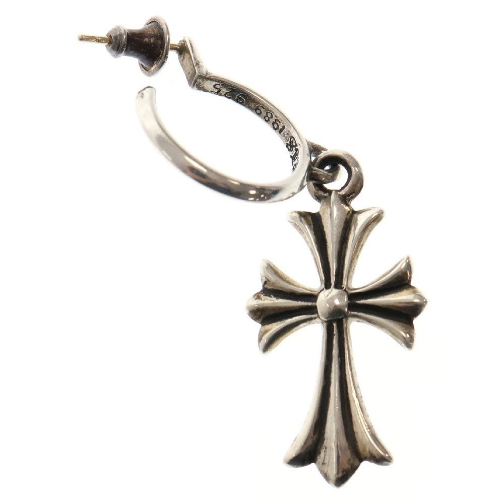 Chrome Hearts Chrome Hearts Tiny CH Cross Silver Hoop Earring Size ONE SIZE - 2 Thumbnail