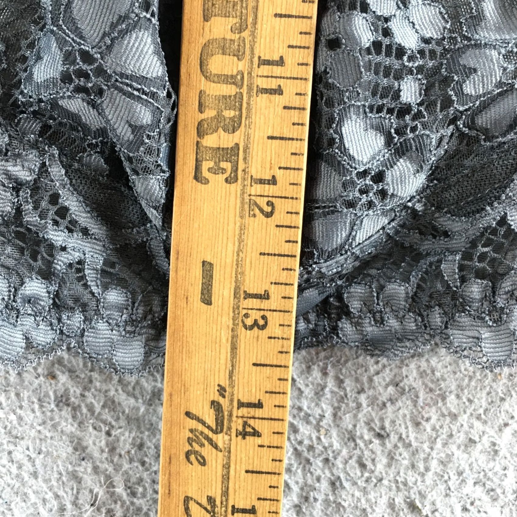 Free People Free People Lace Halter Bralette Gray Hook & Eye Wireless No Padding Womens S Bralette Size ONE SIZE - 6 Thumbnail