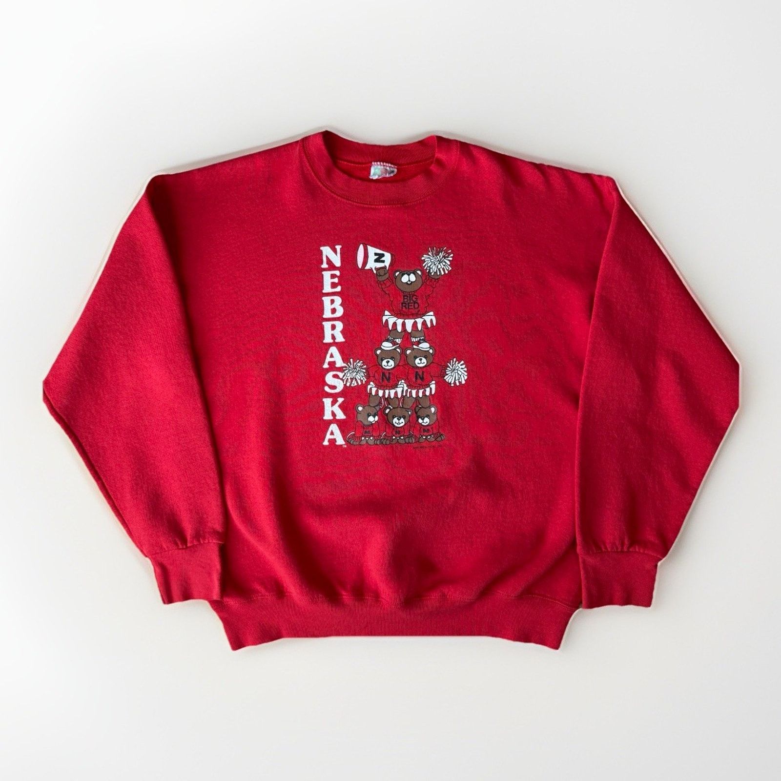 Vintage Vintage Nebraska Cornhuskers Sweatshirt M Red 90s Big Red Size US M / EU 48-50 / 2 - 1 Thumbnail