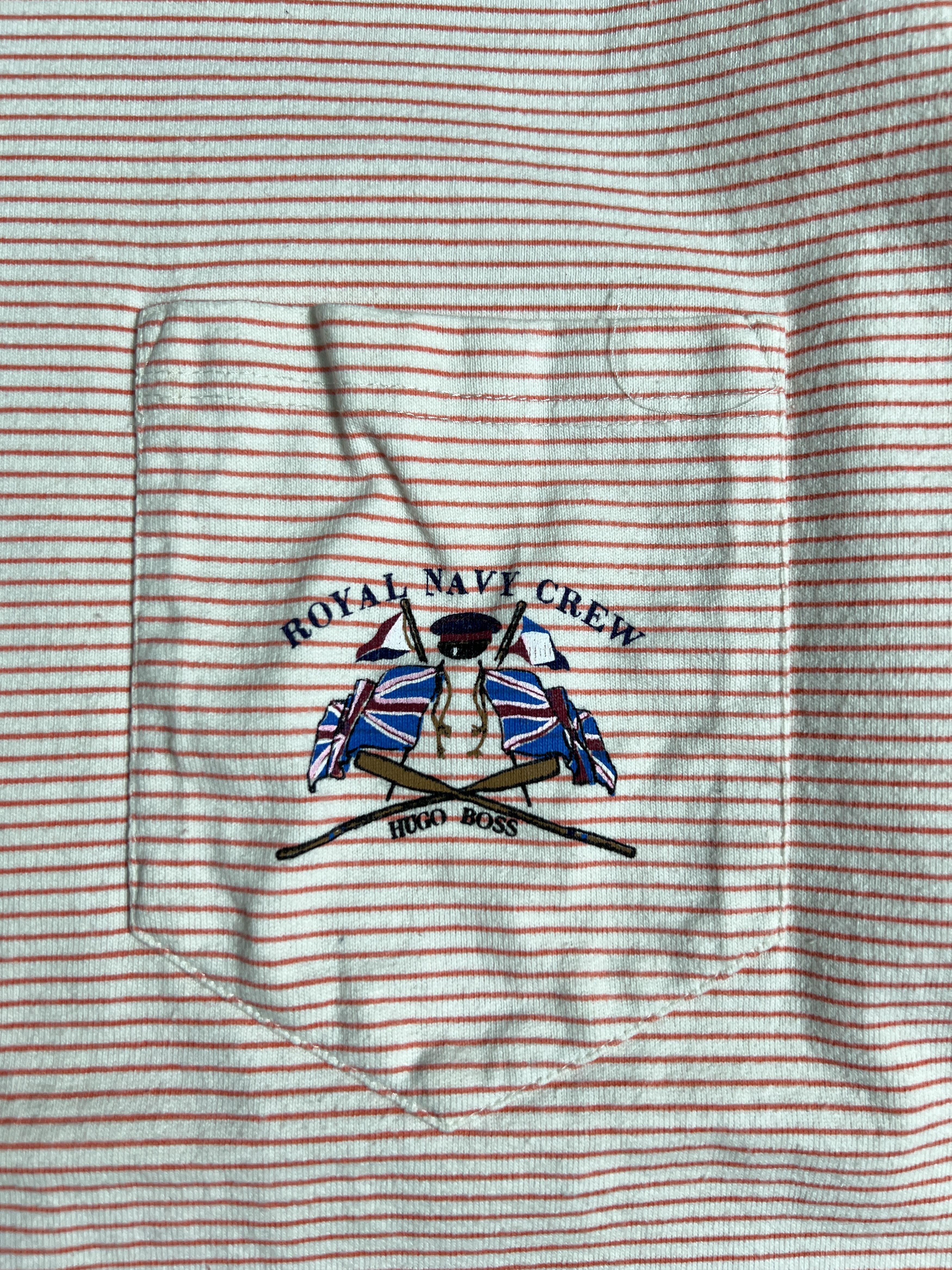 Hugo Boss Vintage Hugo Boss Pocket Striped Tee (M) GTME392 Size US M / EU 48-50 / 2 - 2 Thumbnail