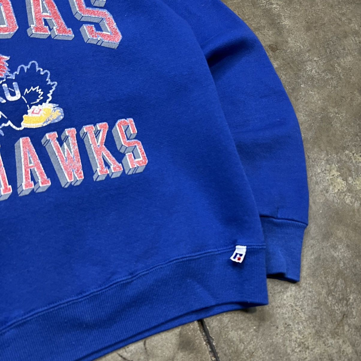 NCAA × Russell Athletic × Vintage Vintage Kansas Jayhawks Russell Athletic Crewneck Sweatshirt Size US S / EU 44-46 / 1 - 3 Thumbnail