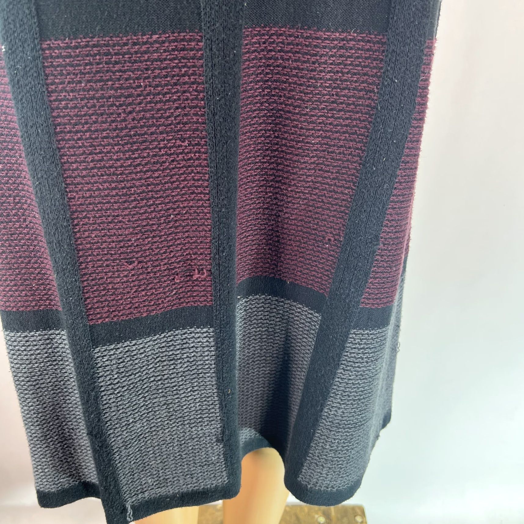 Vintage So Wear It Declare It Womens 3/4 Sleeves Square Neck Burgundy Sweater Dress Sz L Size L / US 10 / IT 46 - 6 Thumbnail